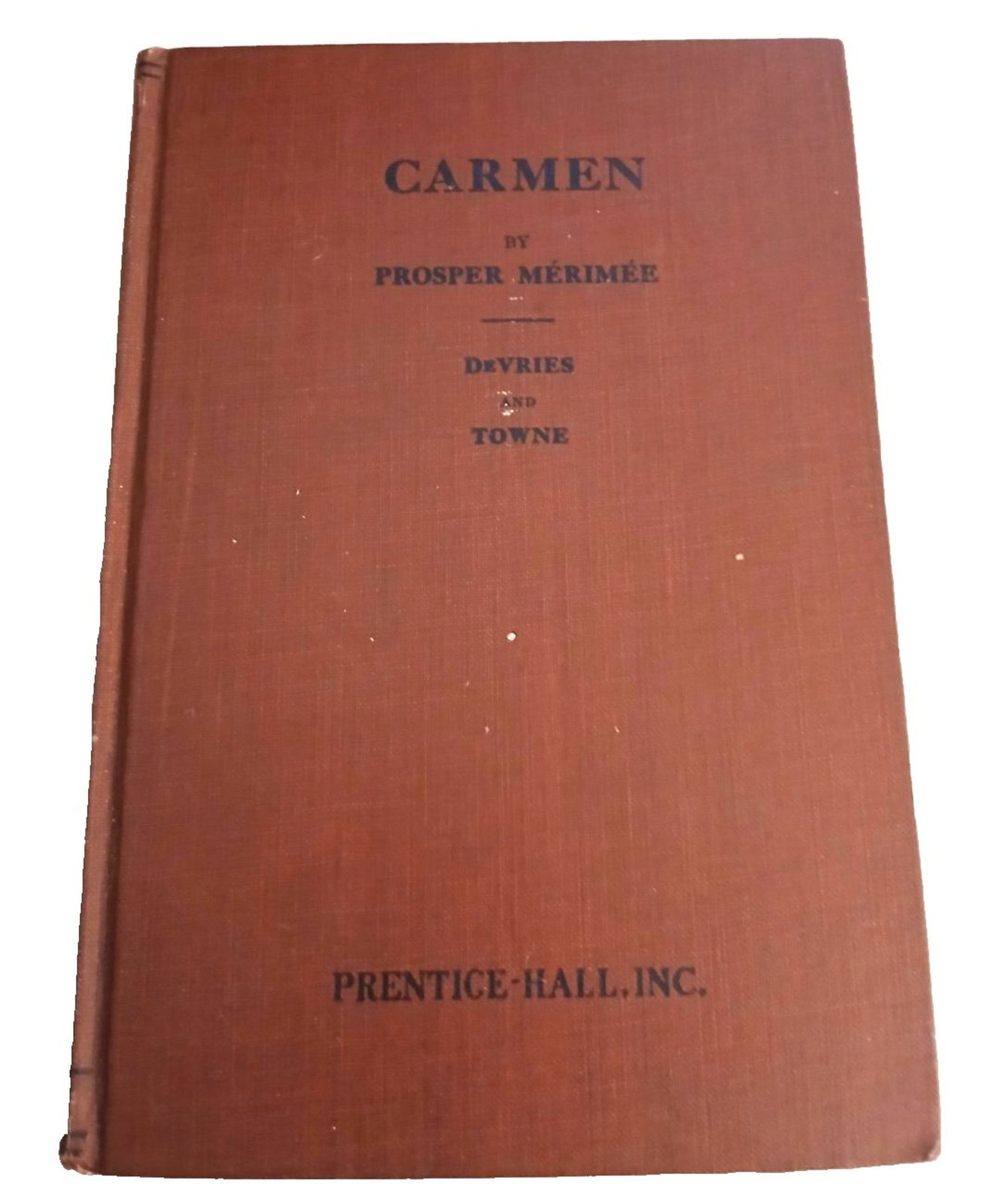 Carmen Prosper Merimee hardcover in French Prentice Hall 1930 teaching French