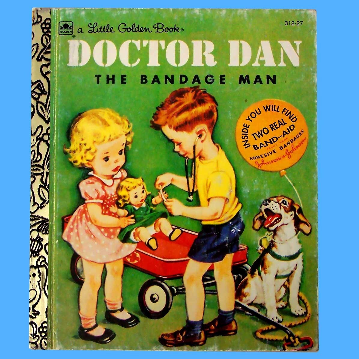 Vintage Little Golden Book DOCTOR DAN THE BANDAGE MAN (Sydney) Band-aids Intact