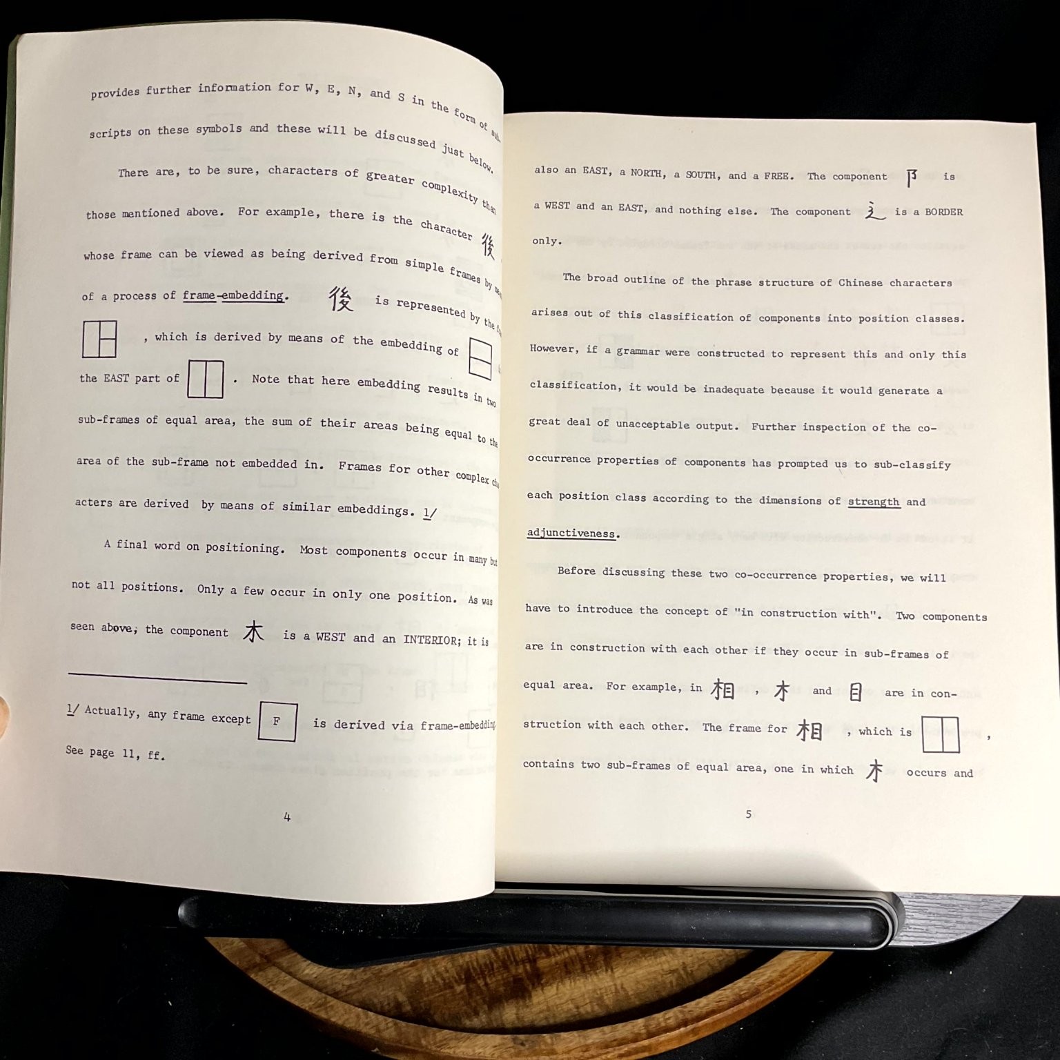 A Grammar for Component Combination In Chinese Characters NBS 1966 Linguistics