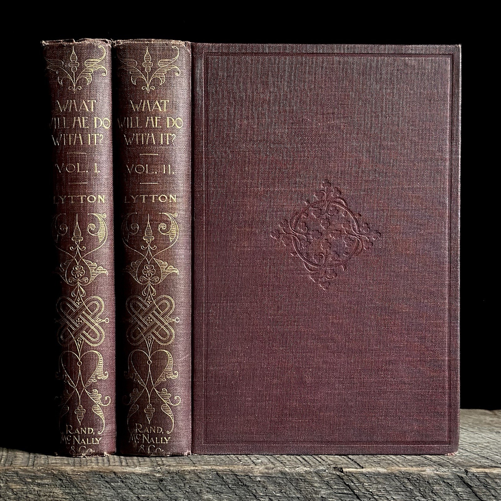 What Will He Do With It by Lord Edward Bulwer Lytton, Two Vol, Antique Books