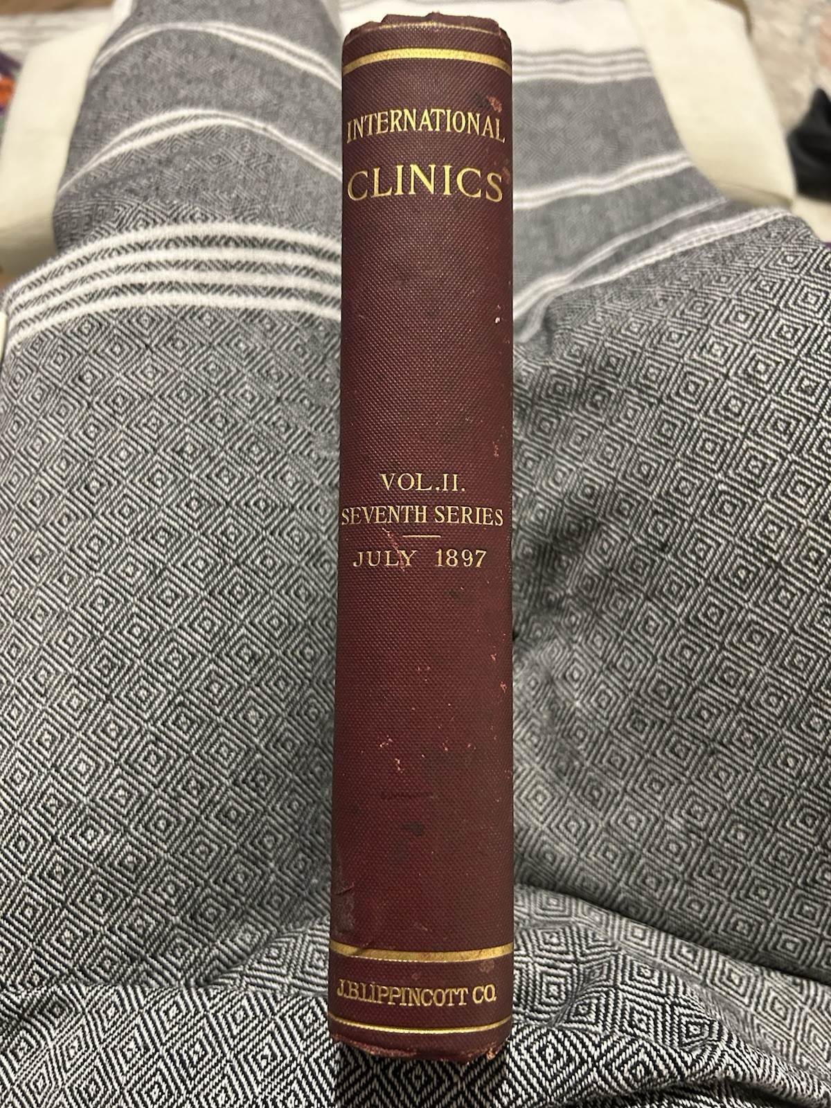 1897 International Clinics Vol II Seventh Series Antique Medical Book J.B. Lippi