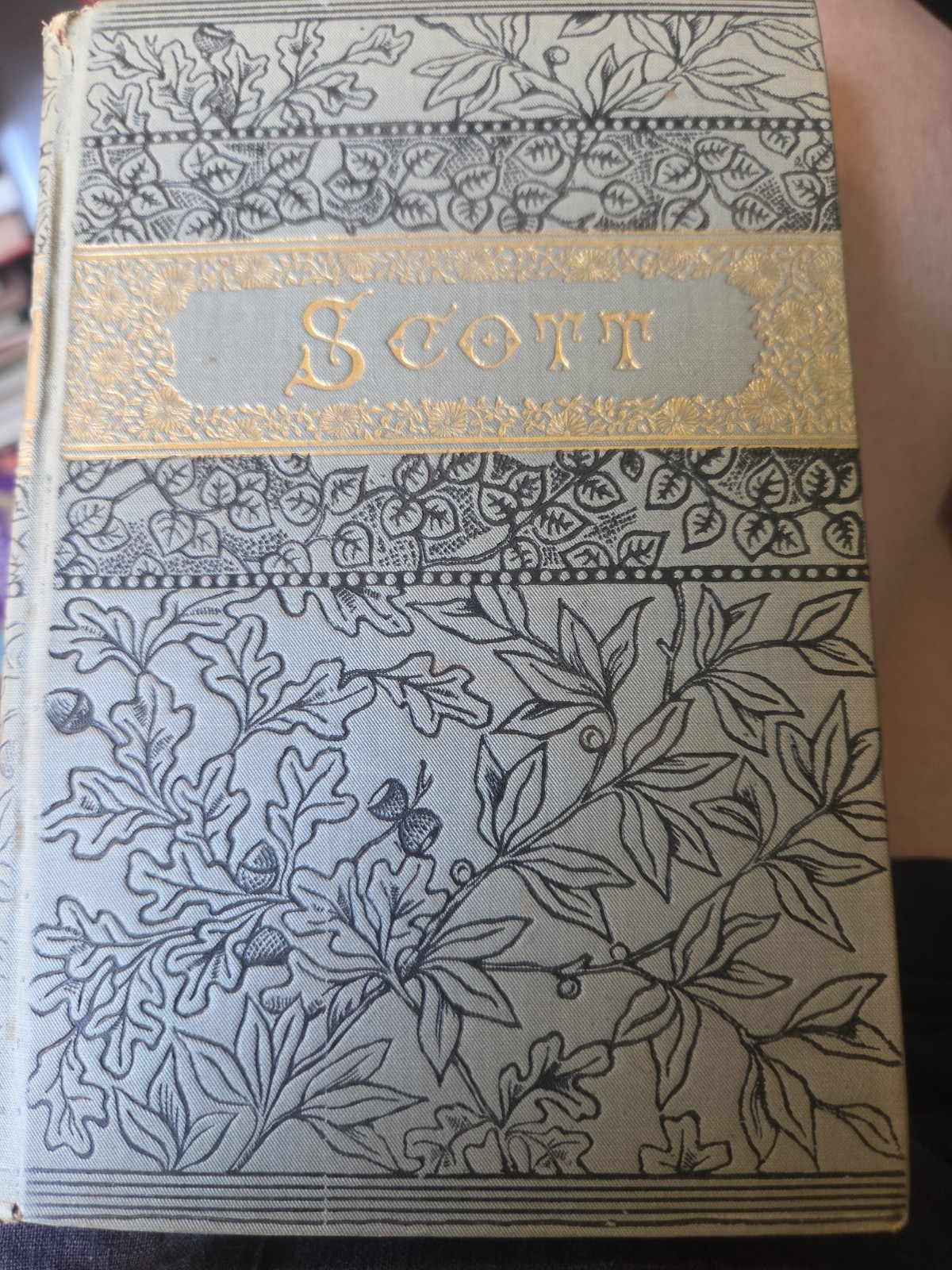 The Poetical Works Of Sir Walter Scott 1881 Cloth Embossed HC W Antique Bookmark