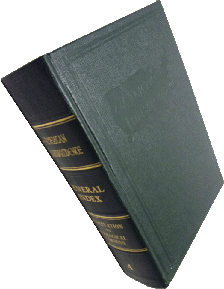 1952 AMERICAN JURISPRUDENCE Index 4 Great Home Decor In Excellent Condition