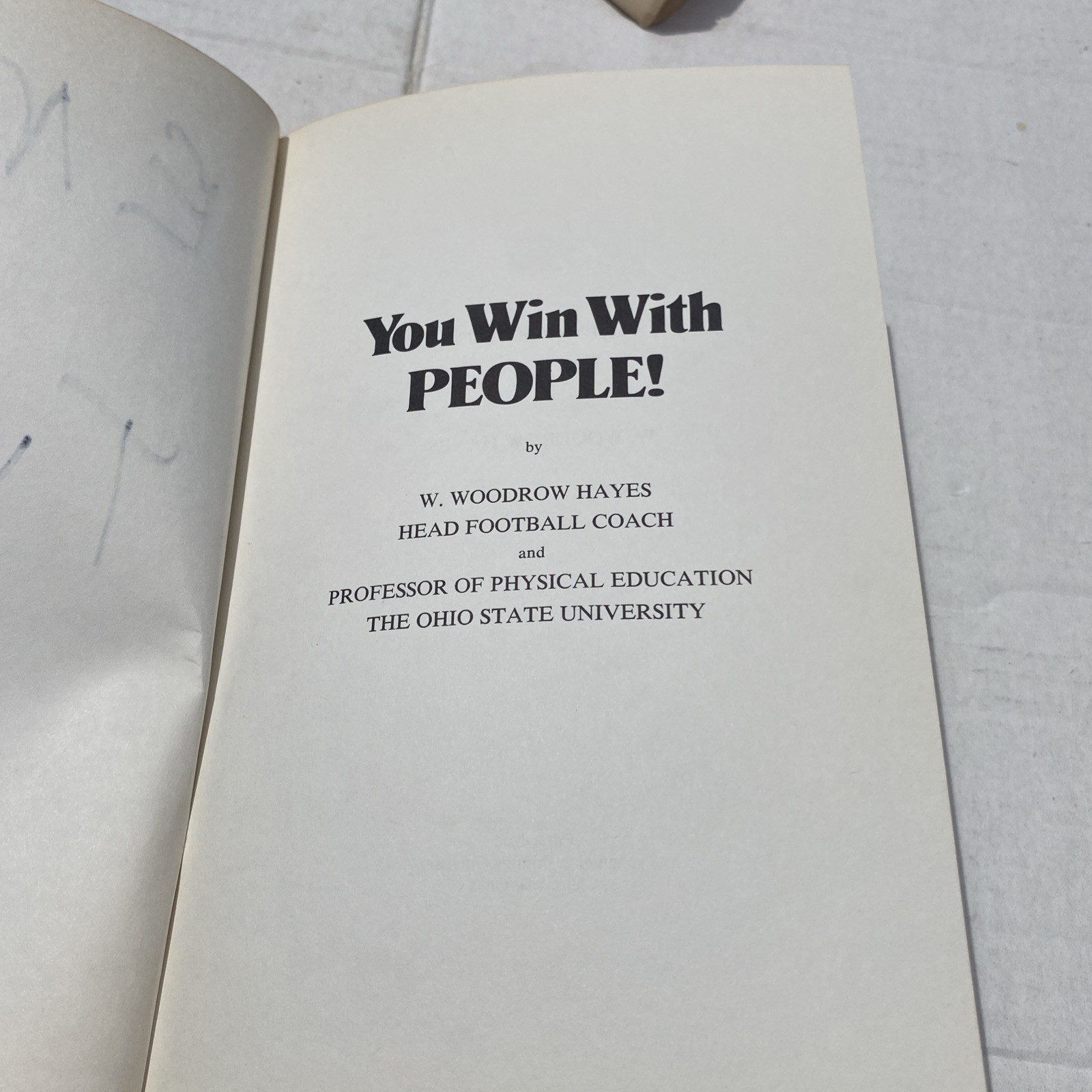 VTG You Win With People 1975 Woody Hayes HC DJ 1st Ed. Ohio State Football