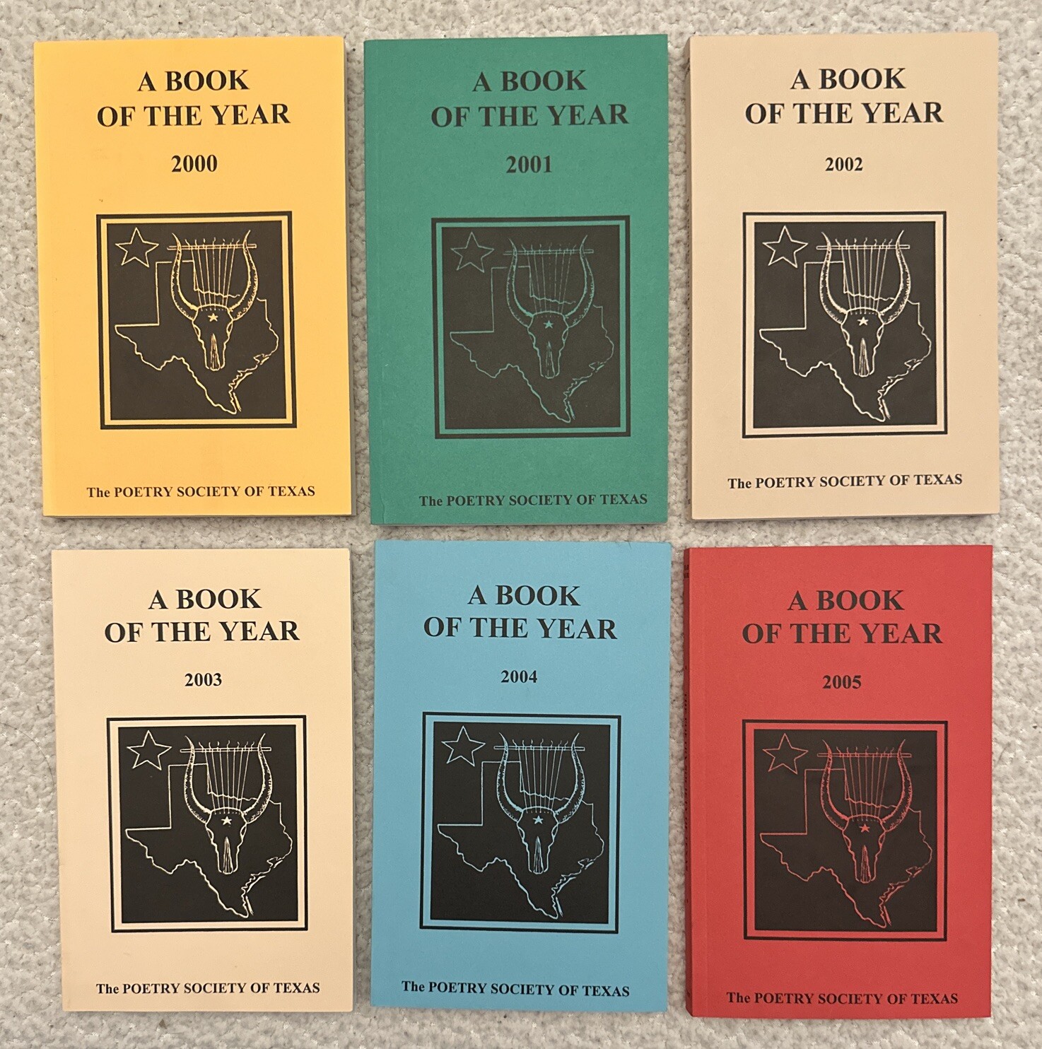 Poetry Society Of Texas – A Book Of The Year Lot of 6 – (2000 – 2005)