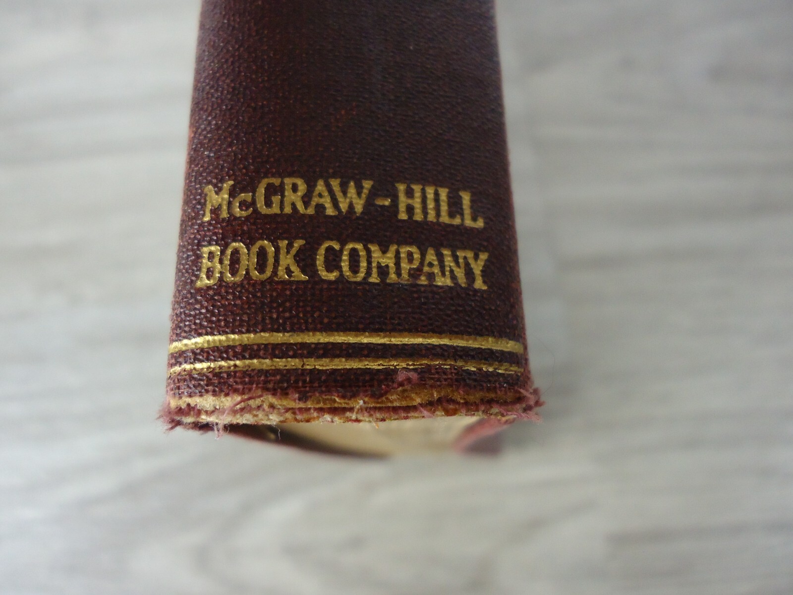 Standard Construction Methods Underwood Book Maroon Leather Cover Office Decor