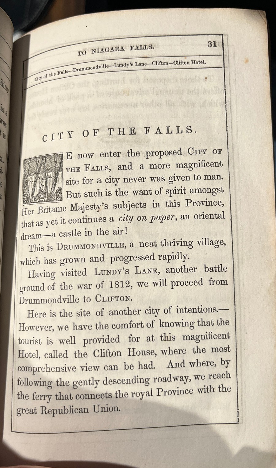 Burke’s Descriptive Guide to Niagara Falls – RARE 1ST EDITION 1850 – Folding Map