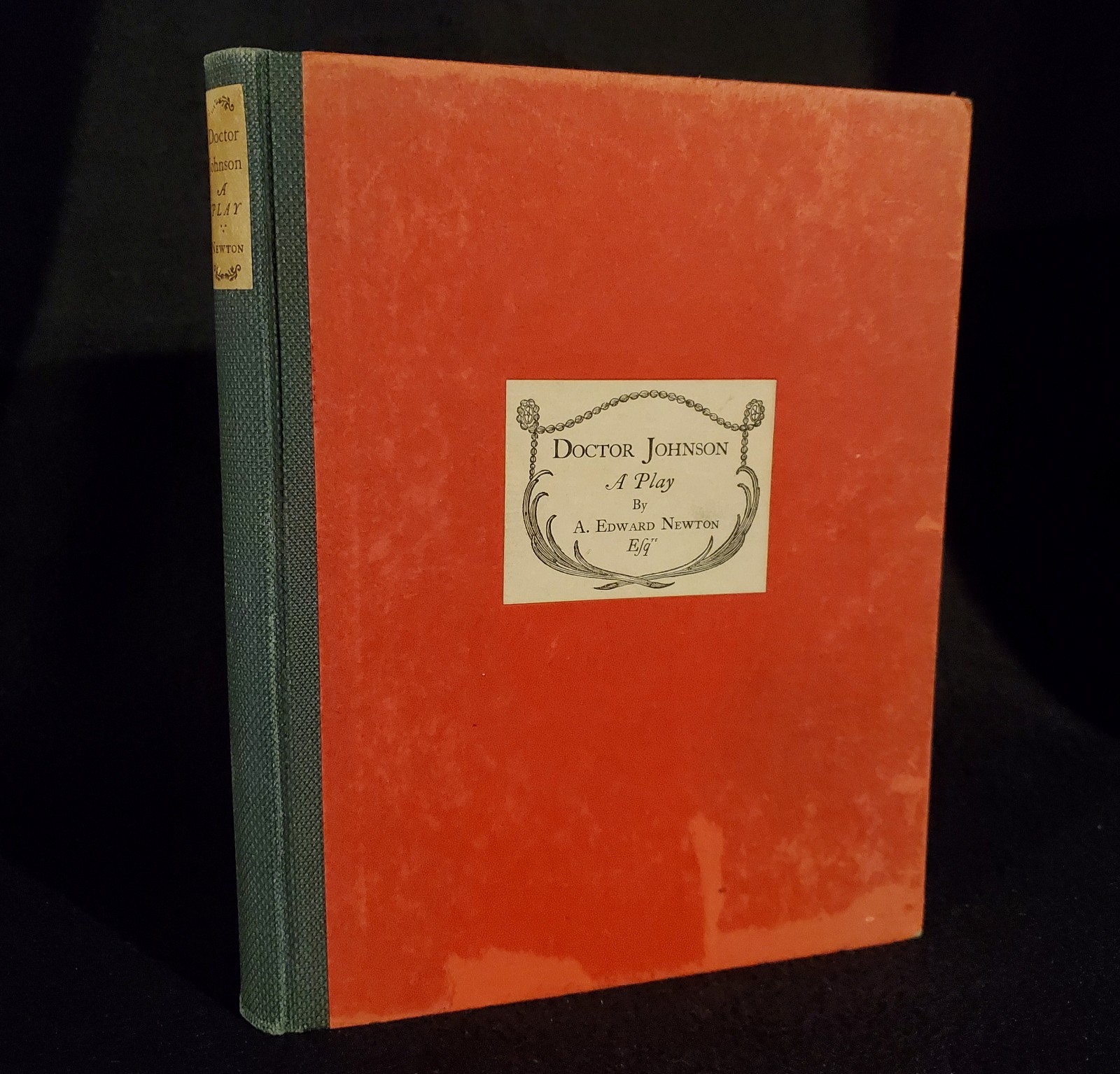 Doctor Johnson: A Play by A. Edward Newton 1923 1st Ed Hardcover Atlantic Press