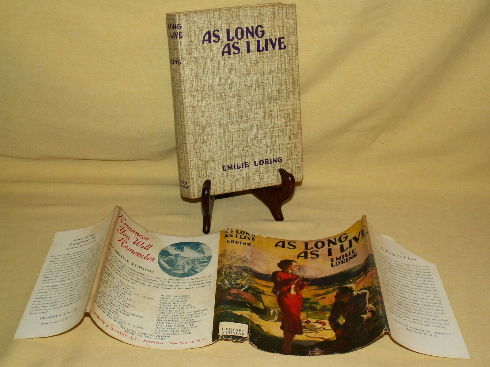 AS LONG AS I LIVE BY EMILIE LORING HC/DJ GROSSET & DUNLAP PUBLISHERS COPY 1937*