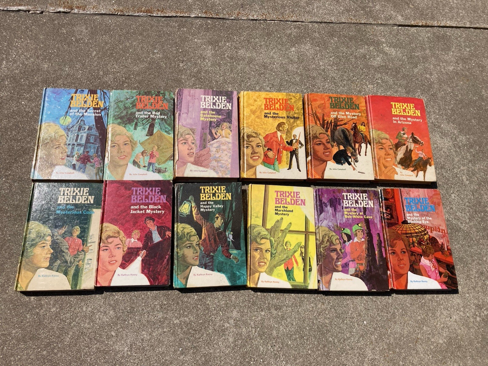 **RARE VINTAGE** HARDCOVER Lot 1-12 Trixie Belden Books By Kathryn Kenny 1970’s