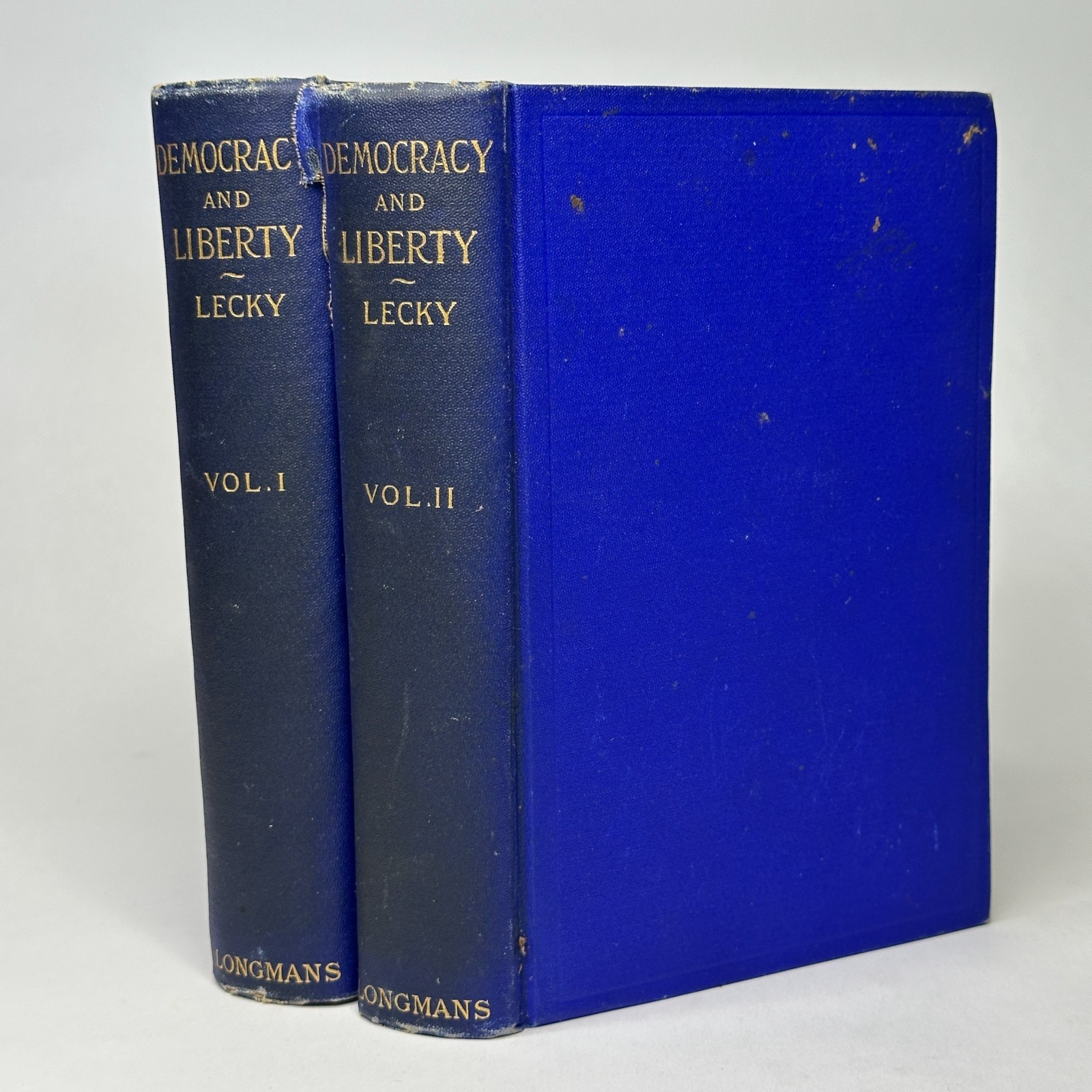 1898 Political Science „Democracy and Liberty“ 2 Vol, W. E. H. Lecky (Hardcover)