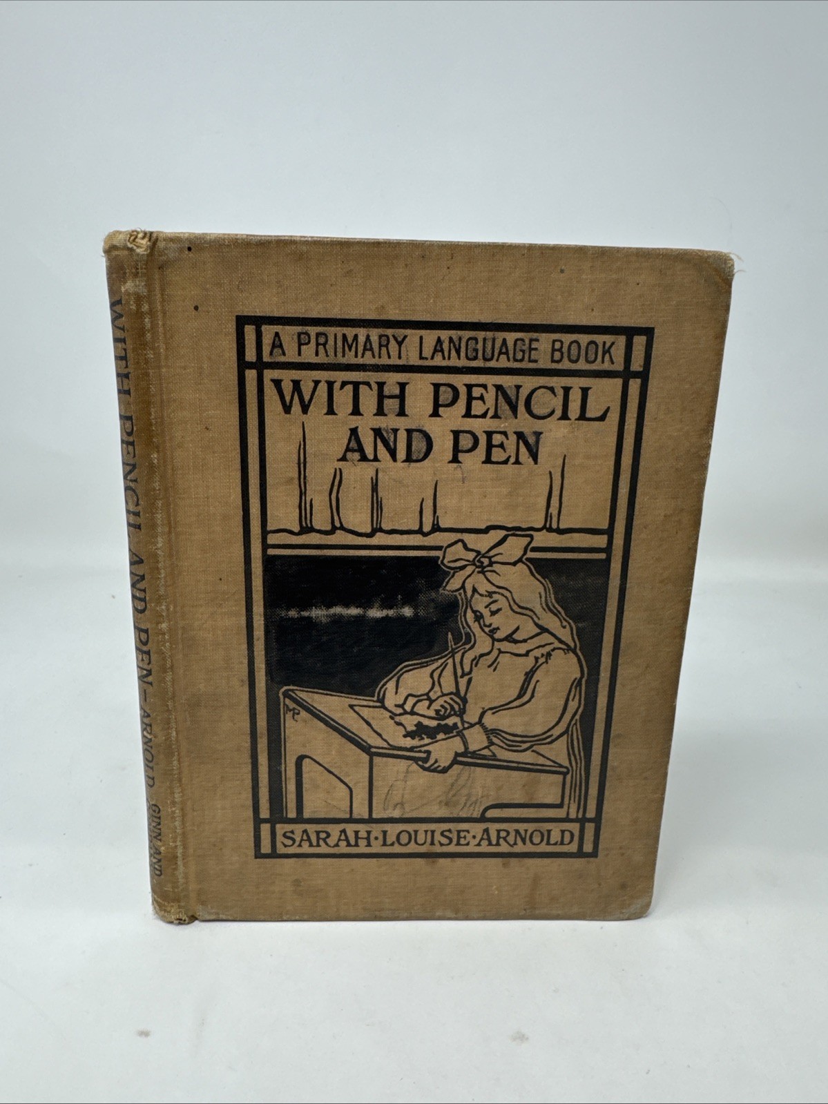 Vintage Primary Language Book W/ Pencil And Pen Hardcover (G-21)