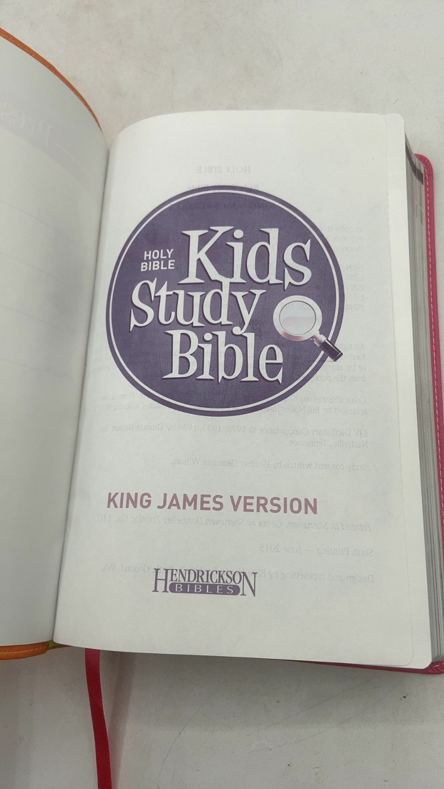 Kids Study Bible: King James Version Heather Gemmen Wilson Sixth Printing 2015
