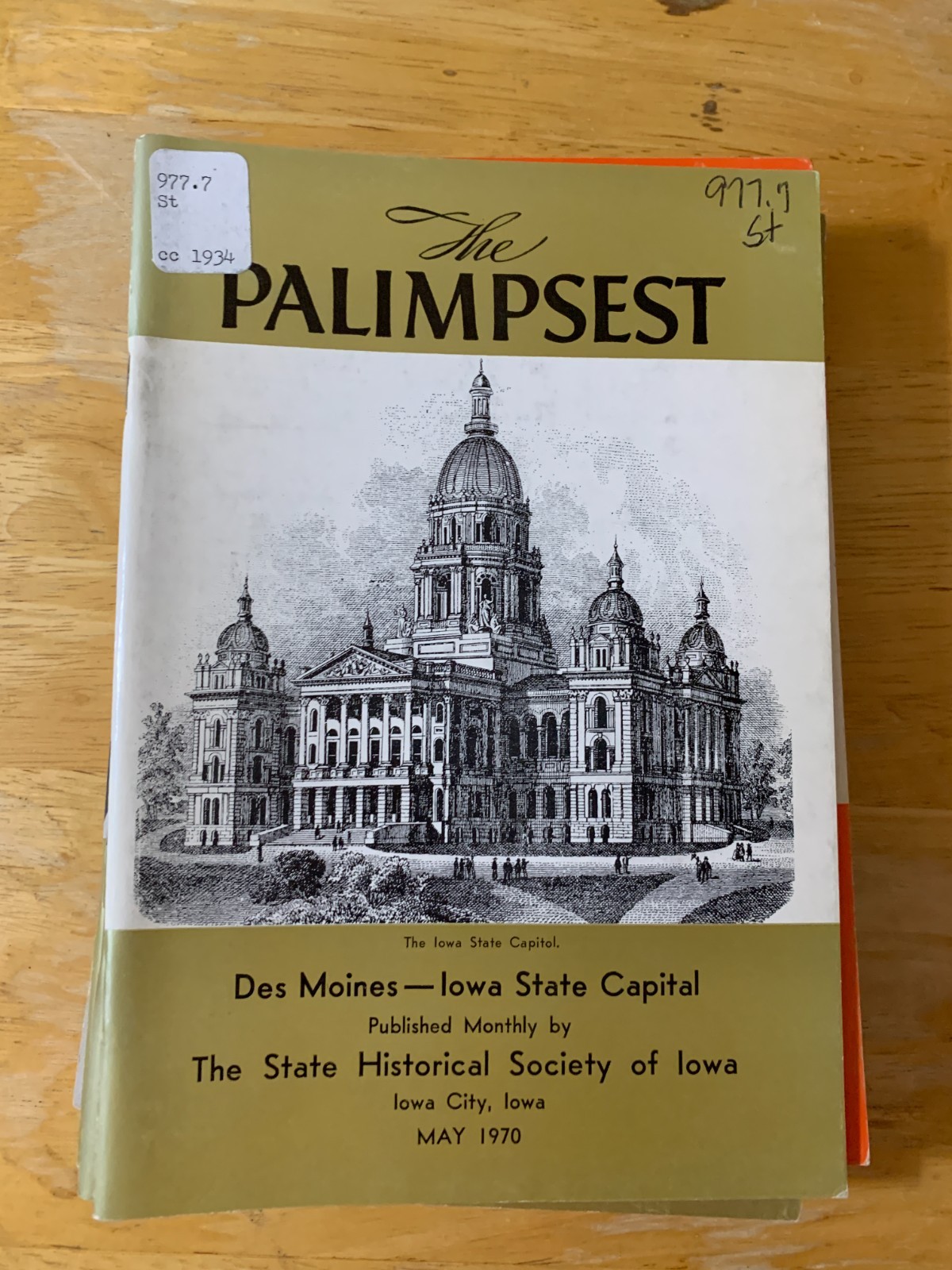 Lot of 12 PALIMPSEST Magazines – 1970 – State Historical Society of Iowa