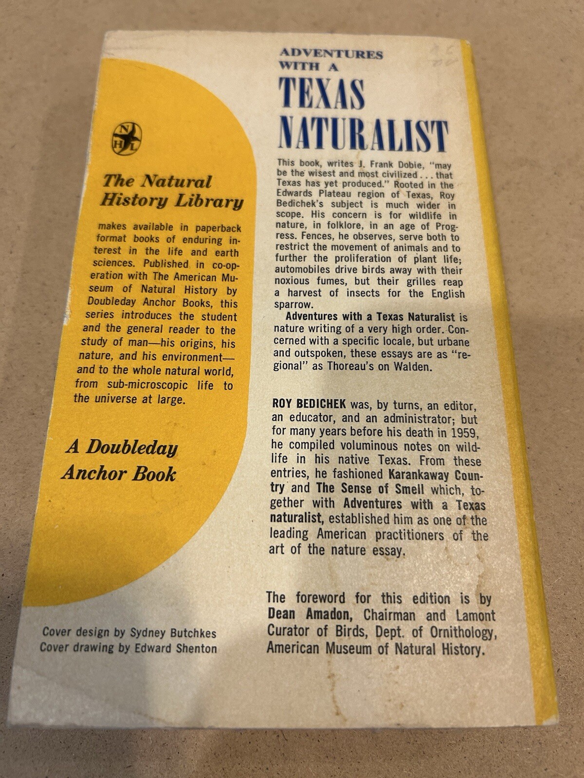 Adventures with a Texas Naturalist By Roy Bedichek – 1961 Great Condition Vtg
