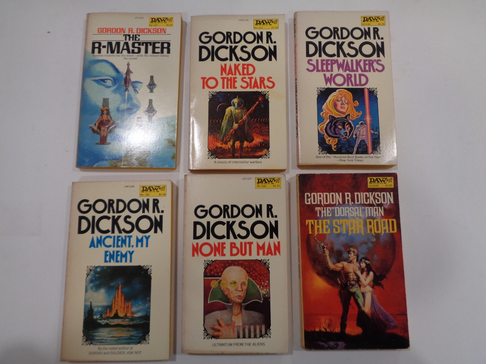 Gordon R. Dickson – Vintage Science Fiction DAW Books PB Book Lot of 6 Different