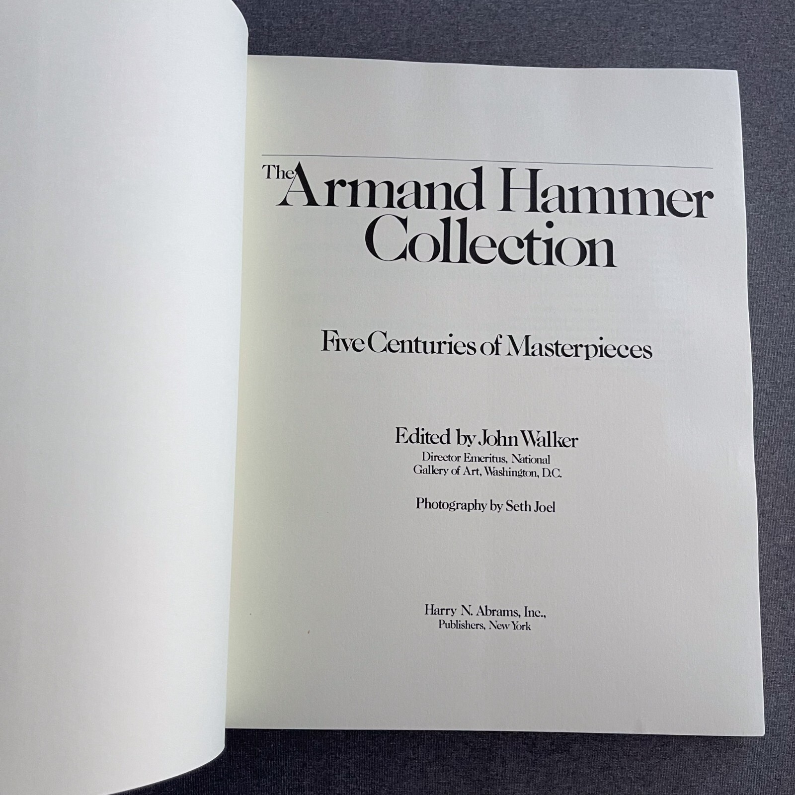 THE ARMAND HAMMER COLLECTION: FIVE CENTURIES OF By John Walker – HC