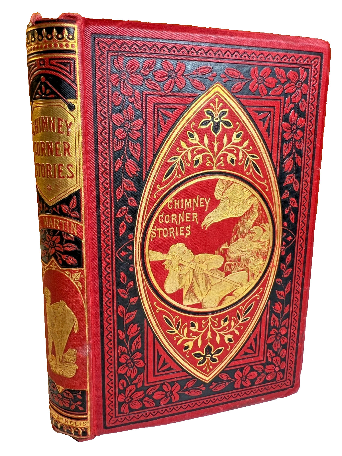 1870s CHIMNEY CORNER STORIES Antique Decorative Ornate Victorian Children’s Book
