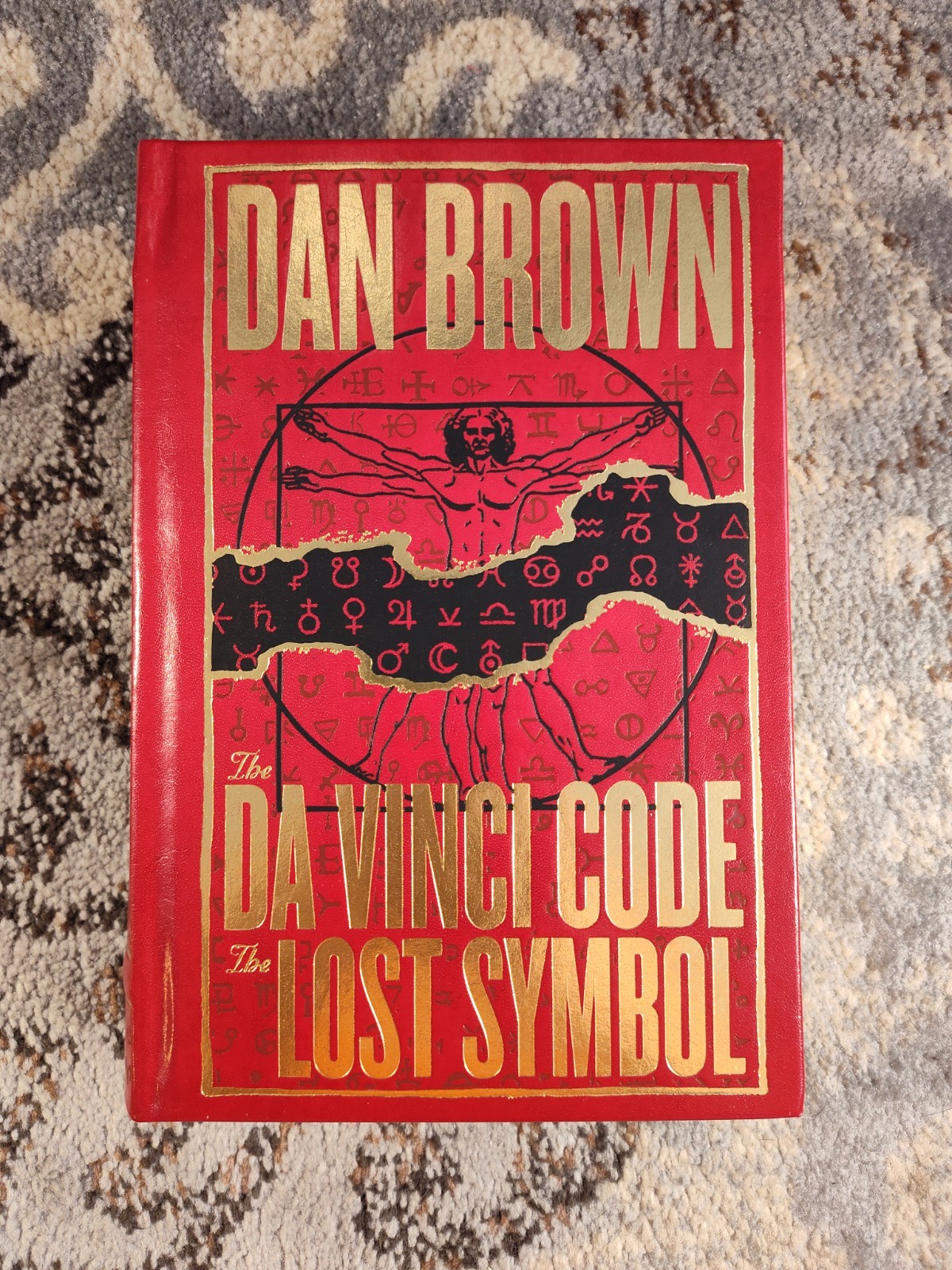 The Da Vinci Code & The Lost Symbol Barnes & Noble Collectible Red Leather Bound