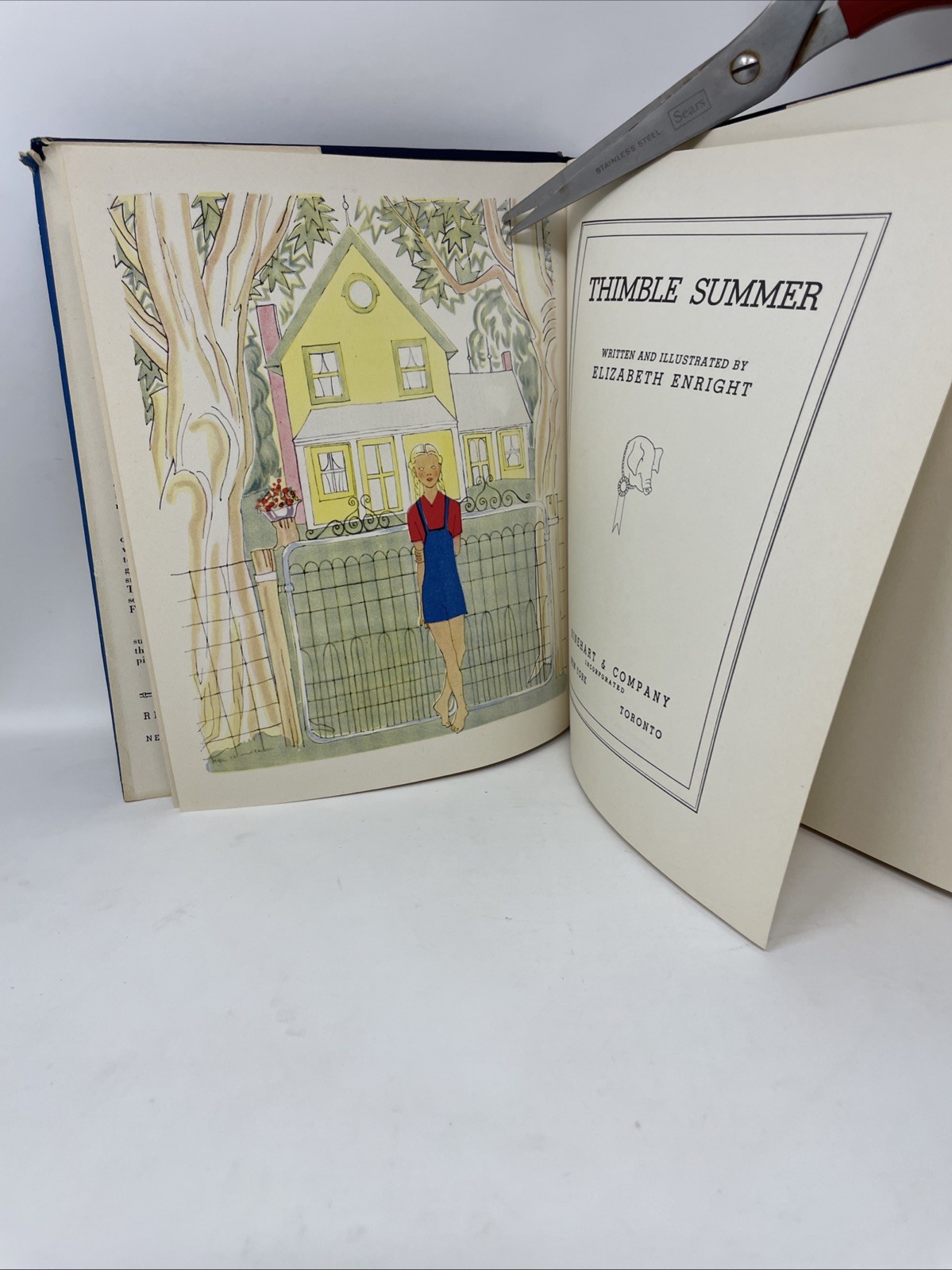 Thimble Summer Book Elizabeth Enright Hardcover DJ 1938 1st Edition Very Good