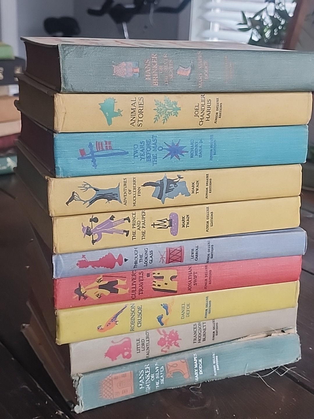 ? VTG Junior Deluxe Editions LOT 10 HC Children’s Classics Decorative Cloth Set