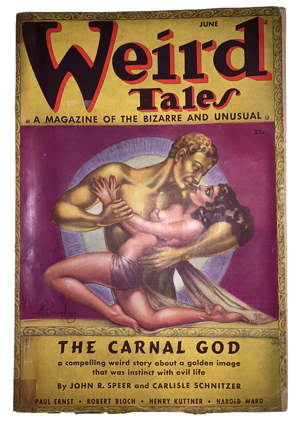 WEIRD TALES, JUNE 1937, VOL 29, NO 6, M BRUNDAGE COVER, PULP, H.P. LOVECRAFT, VG