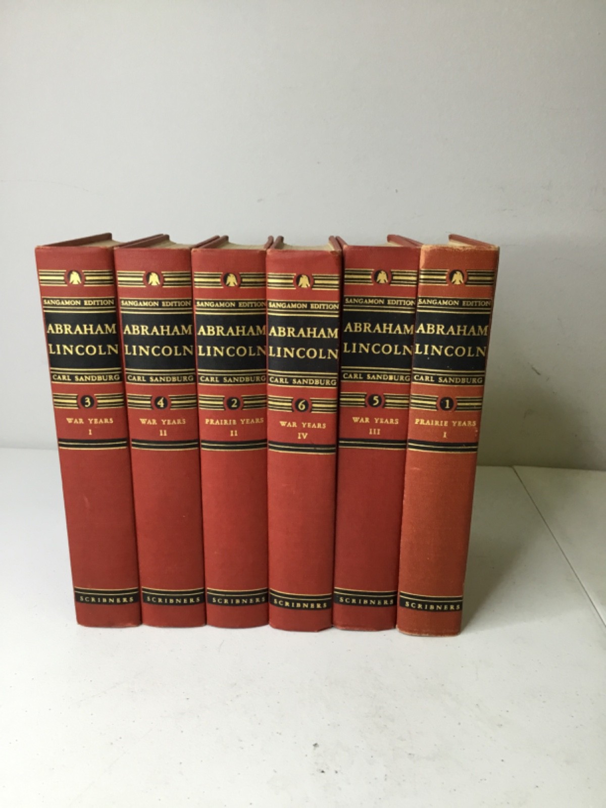 Abraham Lincoln The War Years 6 Vol Set. HC, Sangamon Edition, Illustrated