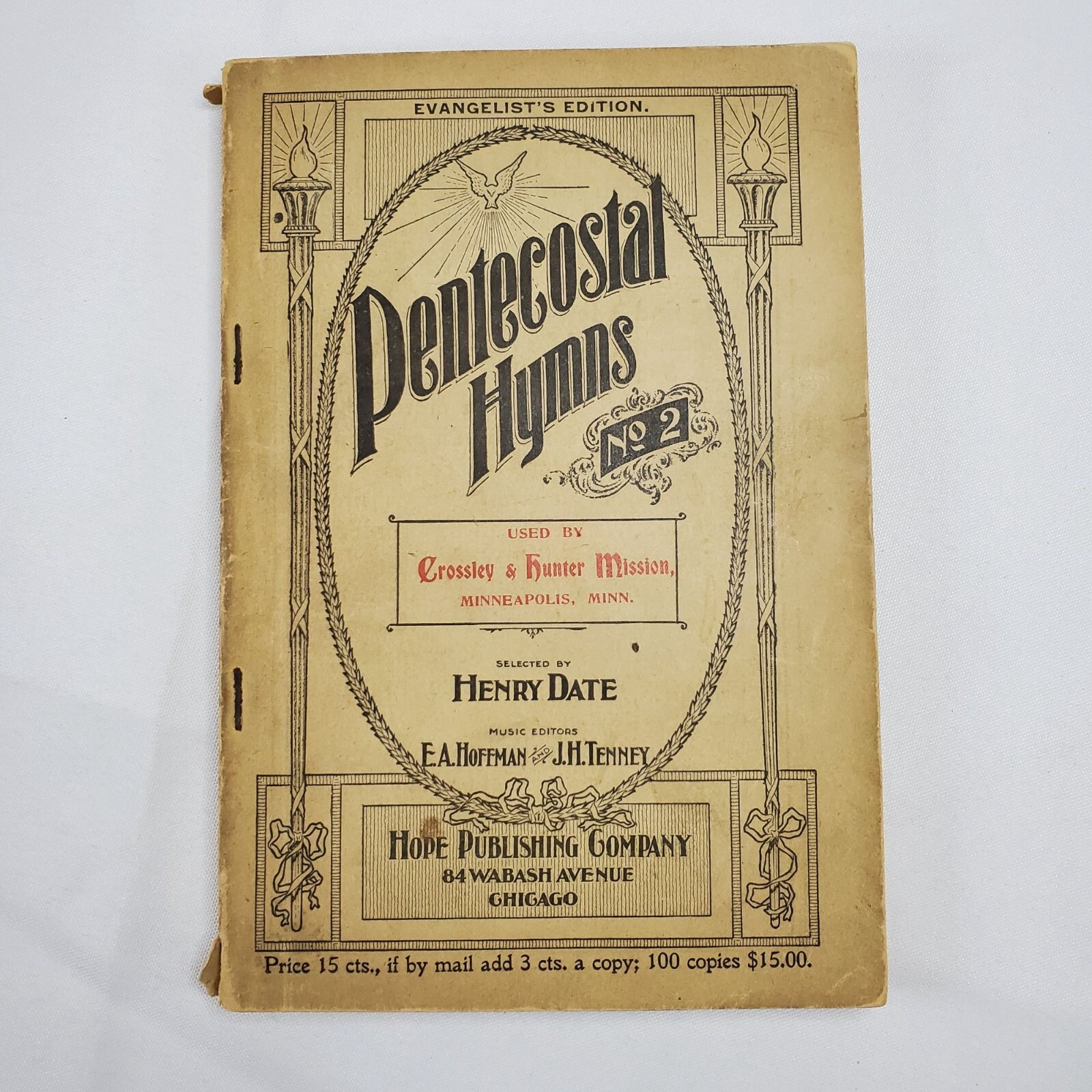 Pentecostal Hymns No. 2 Evangelists Edition 1898 By Henry Date Gospel songs