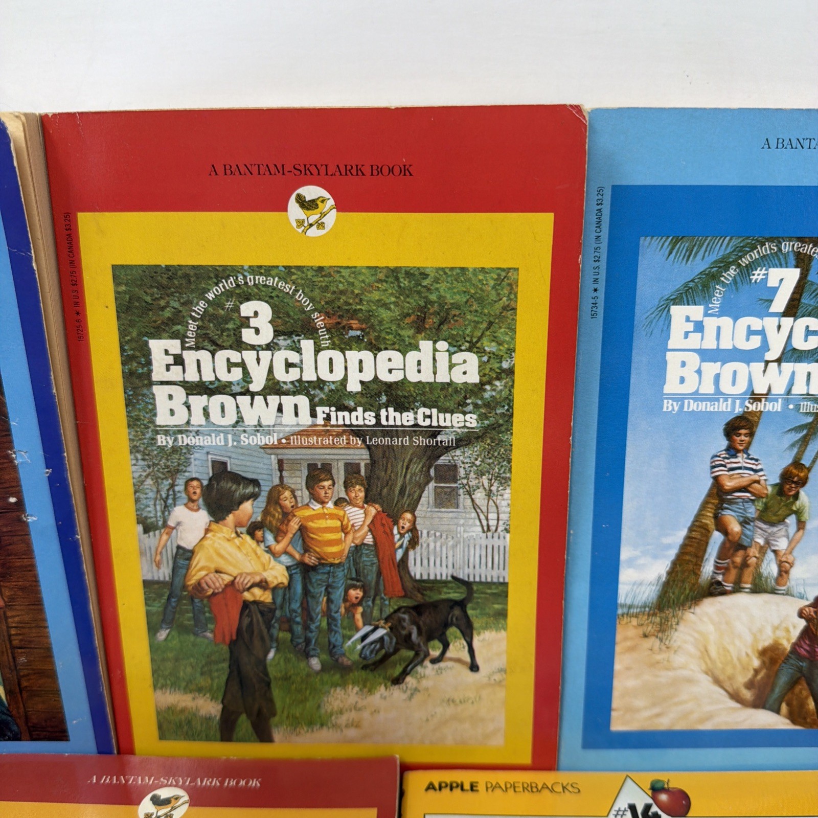 Encyclopedia Brown Lot 9 Vintage Paperback 1980s Boy Detective Mystery