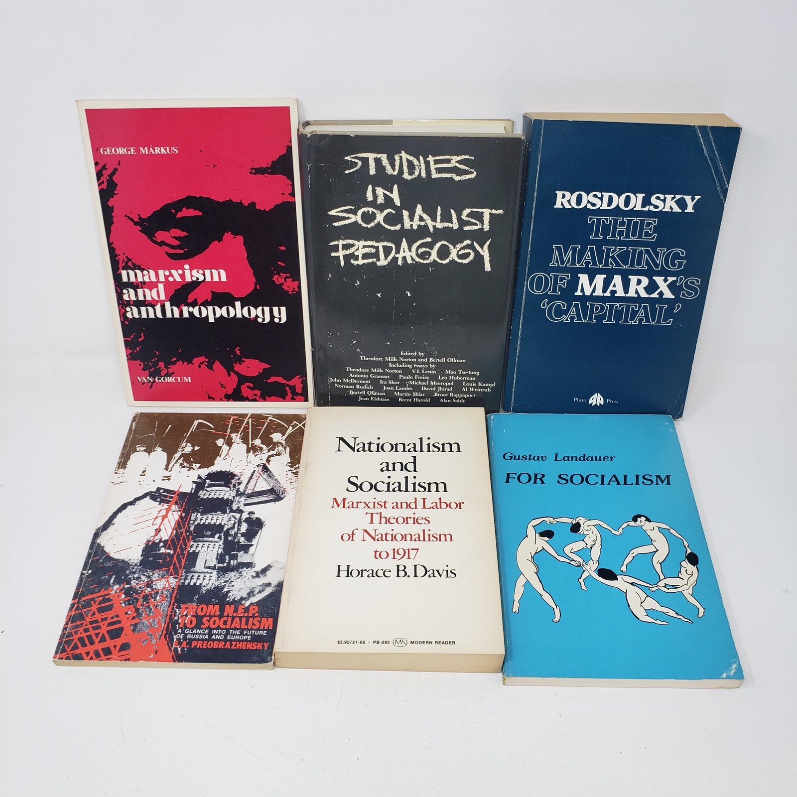 Lot of 6 Vintage Socialist Marxist Political Economy Theory Books Paperback