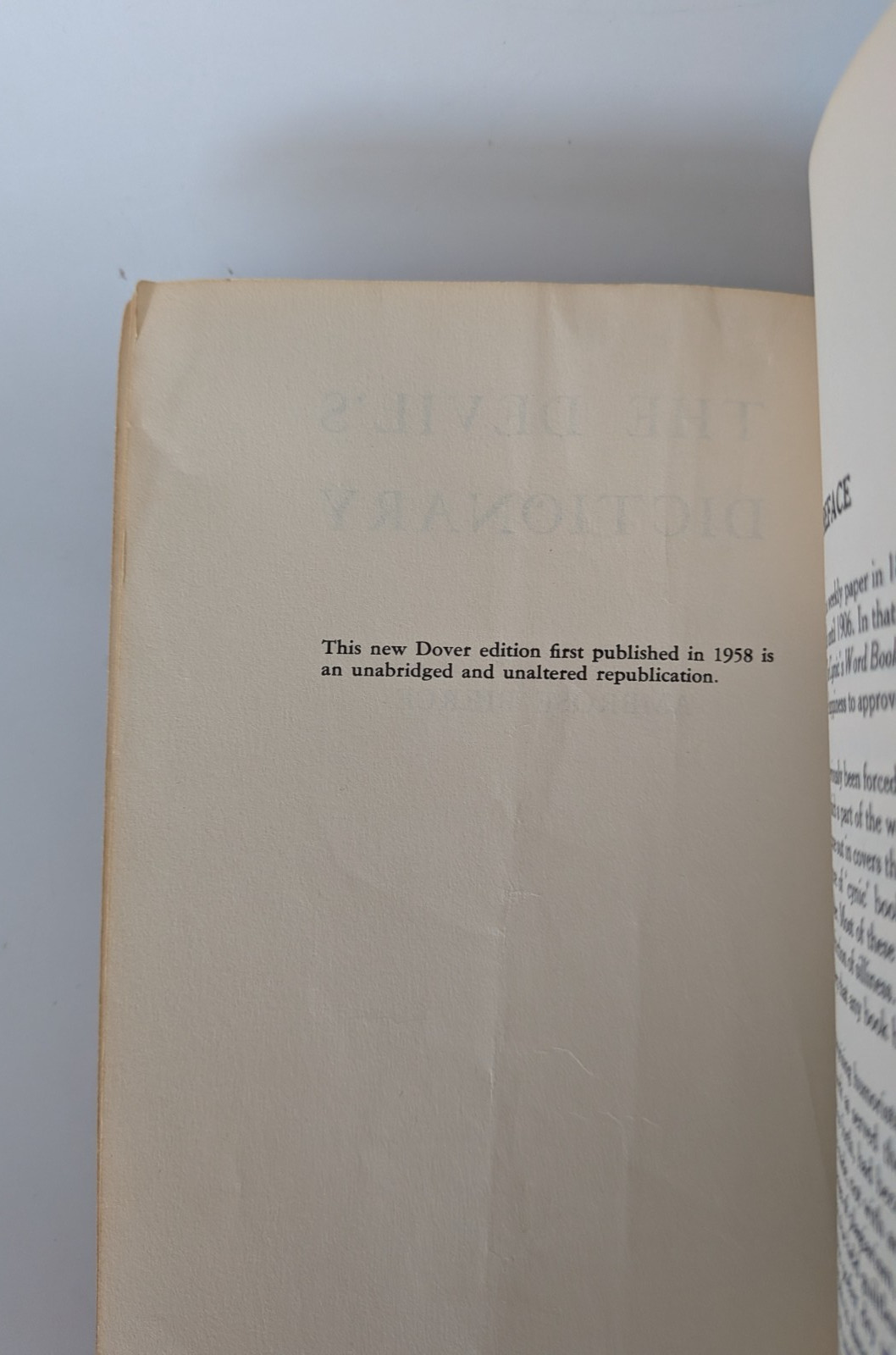 The Devil’s Dictionary by Ambrose Bierce (1958, Paperback)