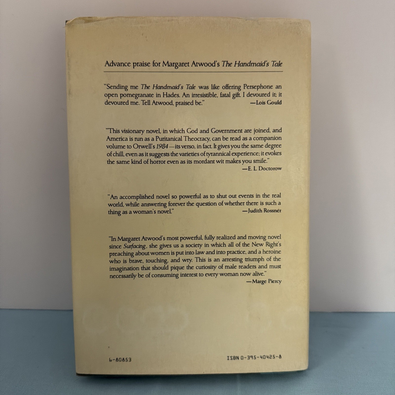 The Handmaid’s Tale 1986 Margaret Atwood 1st US ed 2nd printing, HC DJ Book Card