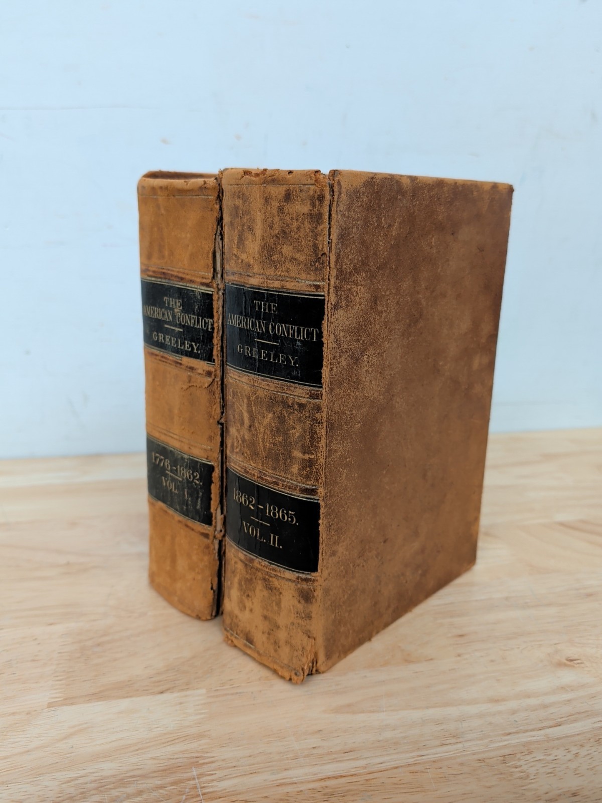 1864 Horace Greeley The American Conflict Civil War 2 Vol Set 1st Ed – ROUGH