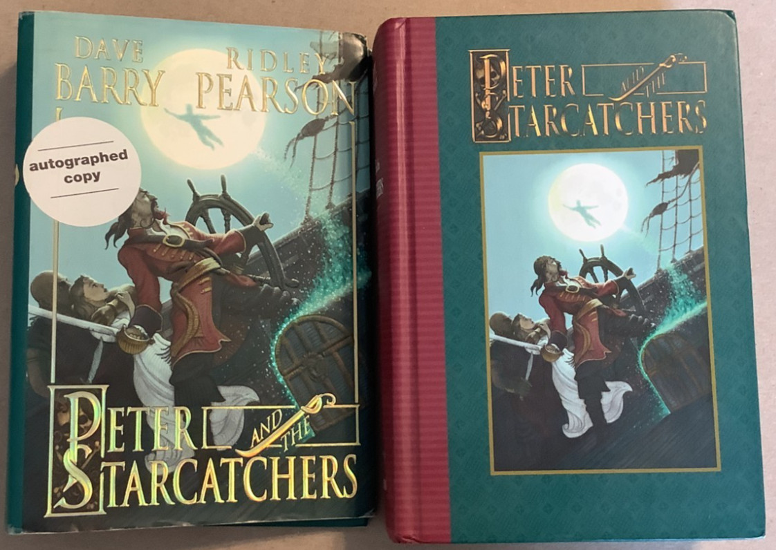 Autographed VG2004 HC DJ First Edition Peter Pan Starcatchers Pearson Dave Barry
