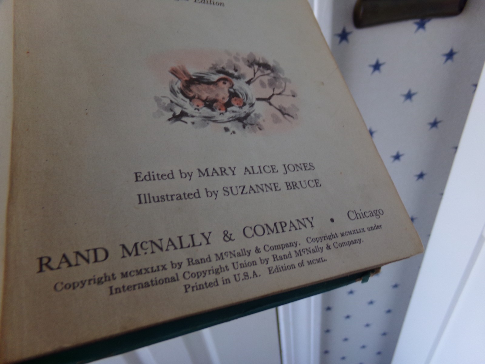 FLAWS Rand McNally Prayers For Little Children Vtg Hardcover Christian Book 1949
