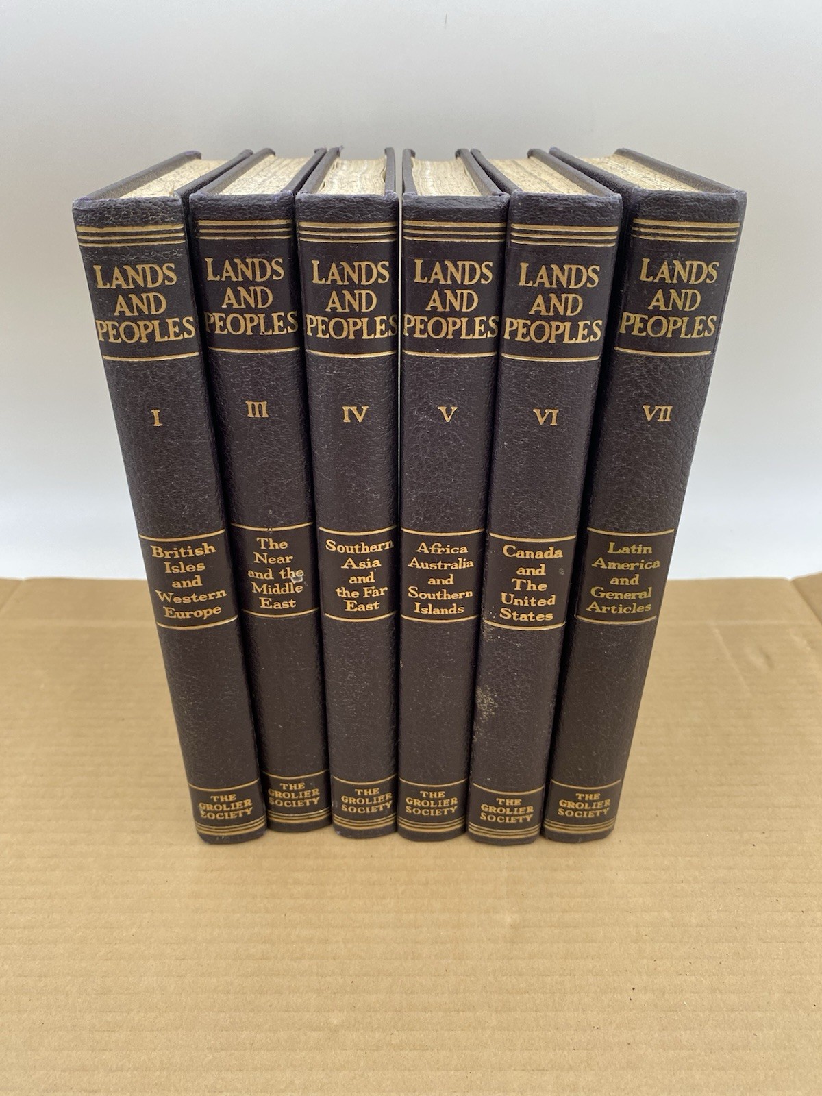 Lands and Peoples Vintage Book Set Missing Book 2 The Grolier Society 1960