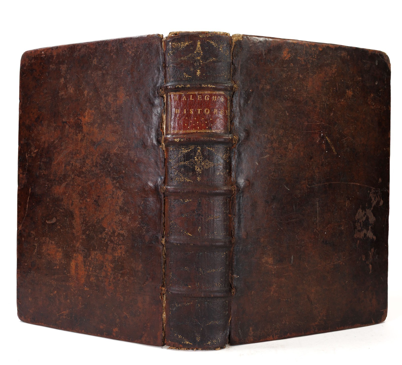 1666 – Walter Raleigh – History Historie of the World – 8 MAPS – Leather FOLIO