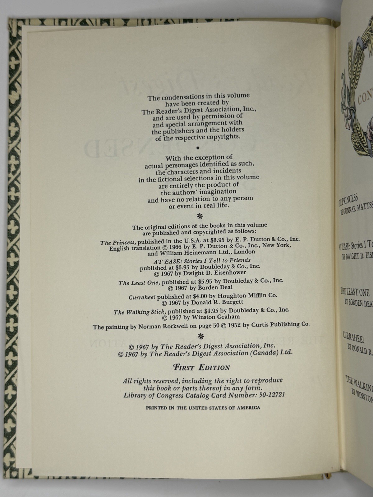 Reader’s Digest Association Hardcover Illustrated 1st Edition Ex-Library 1967