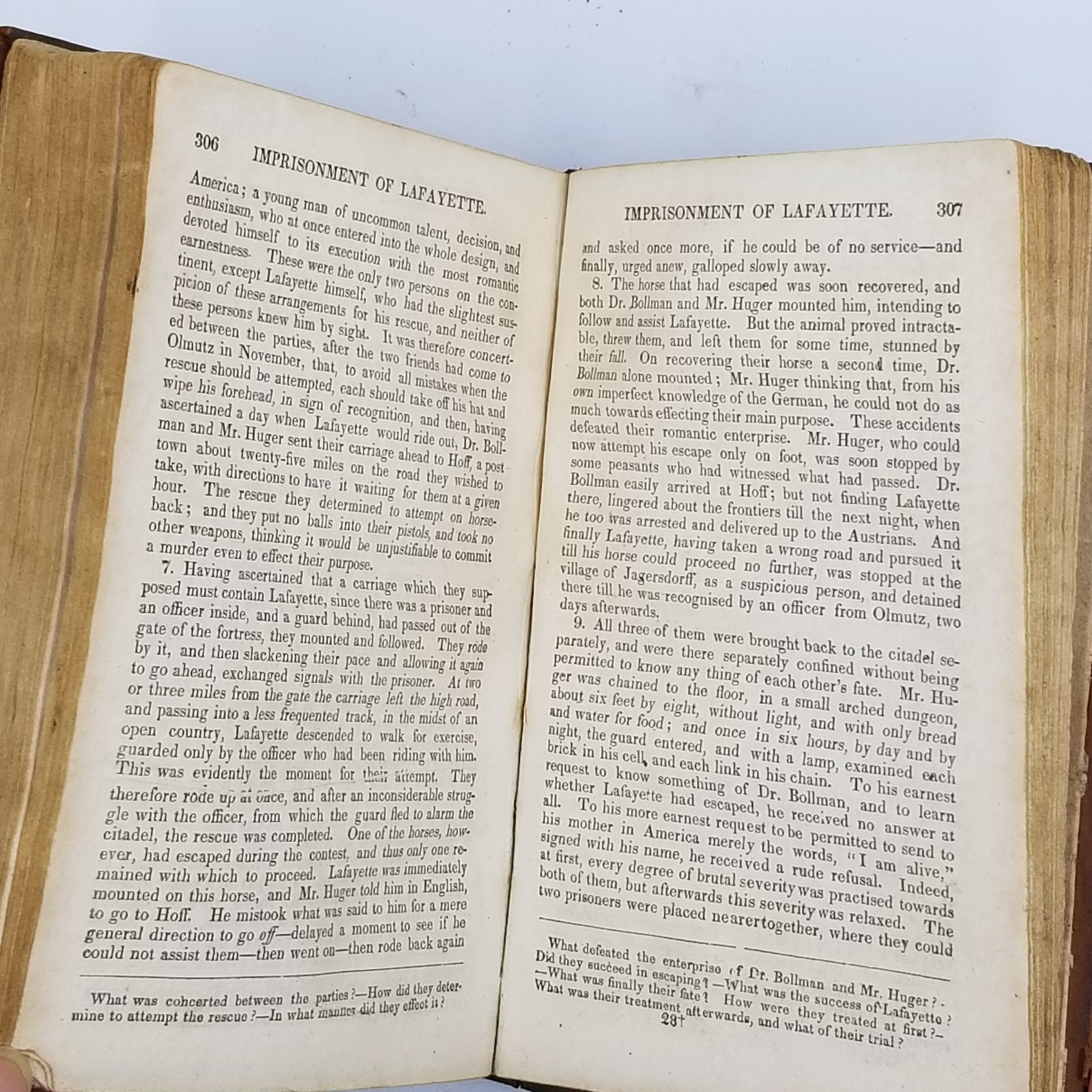 Historical Reader by Rev. J. L. Blake – 1831 Horatio Hill – 2nd Printing Leather