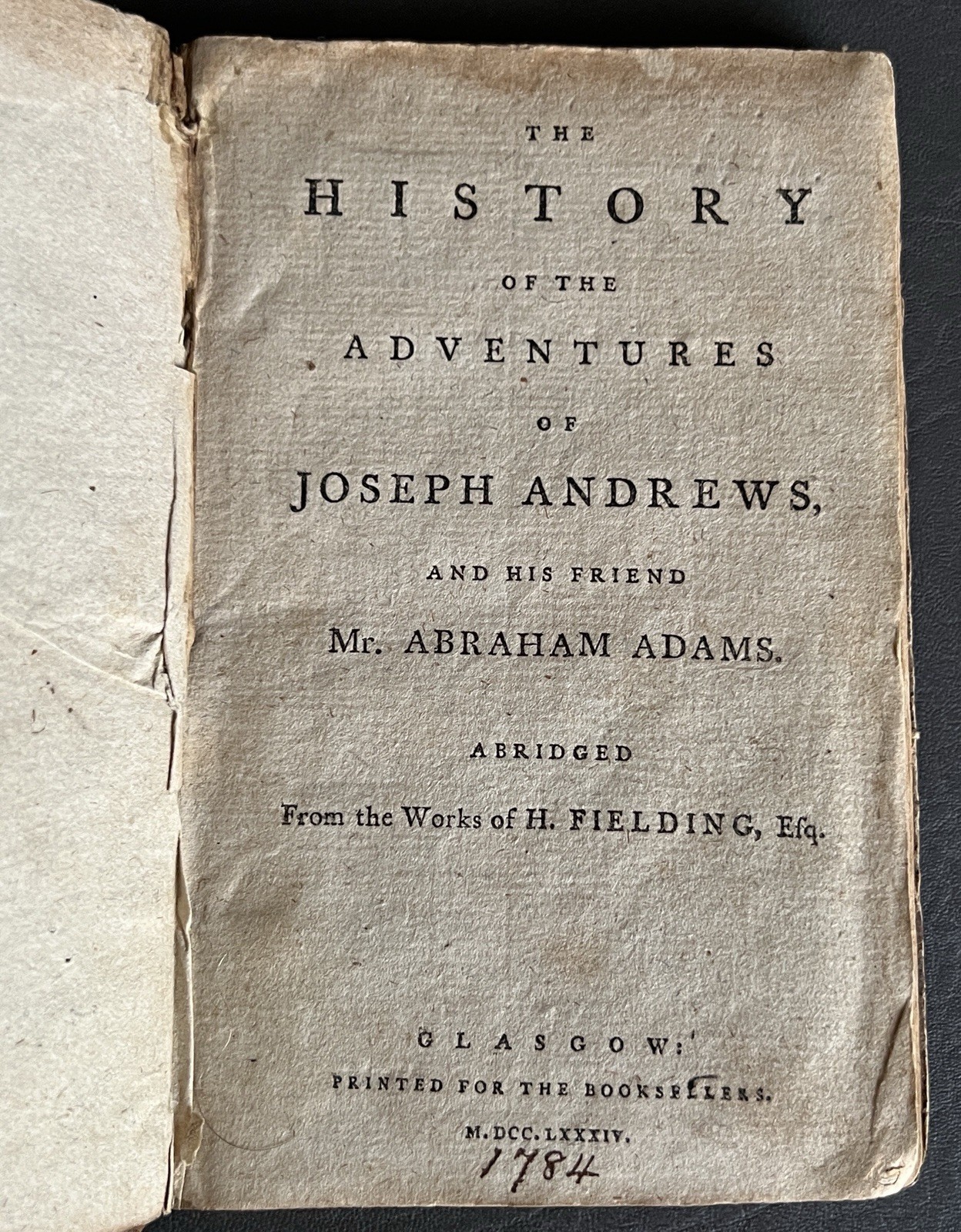 The History Of The Adventures of Joseph Andrews 1784 Henry Fielding Leather