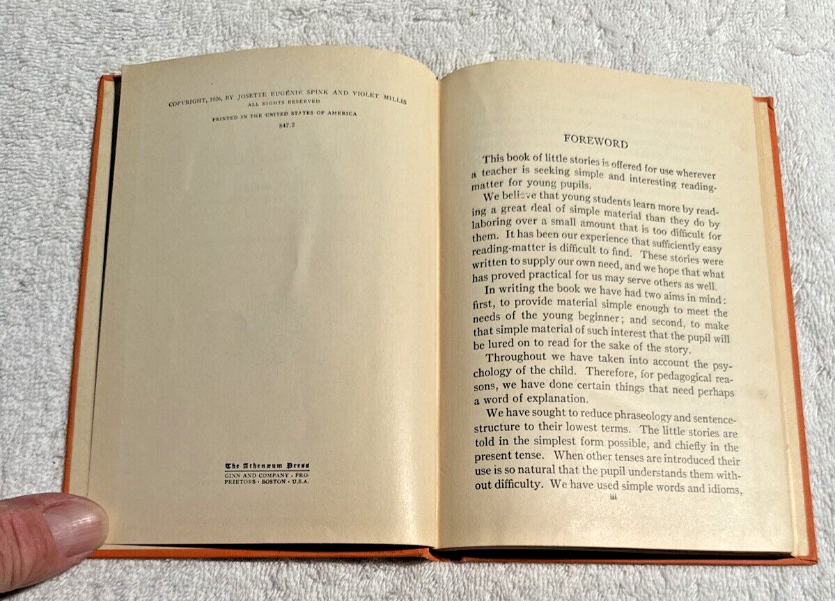 Colette et ses Freres Josette Spink and Violet Mills 1926 Hardcover No Writing