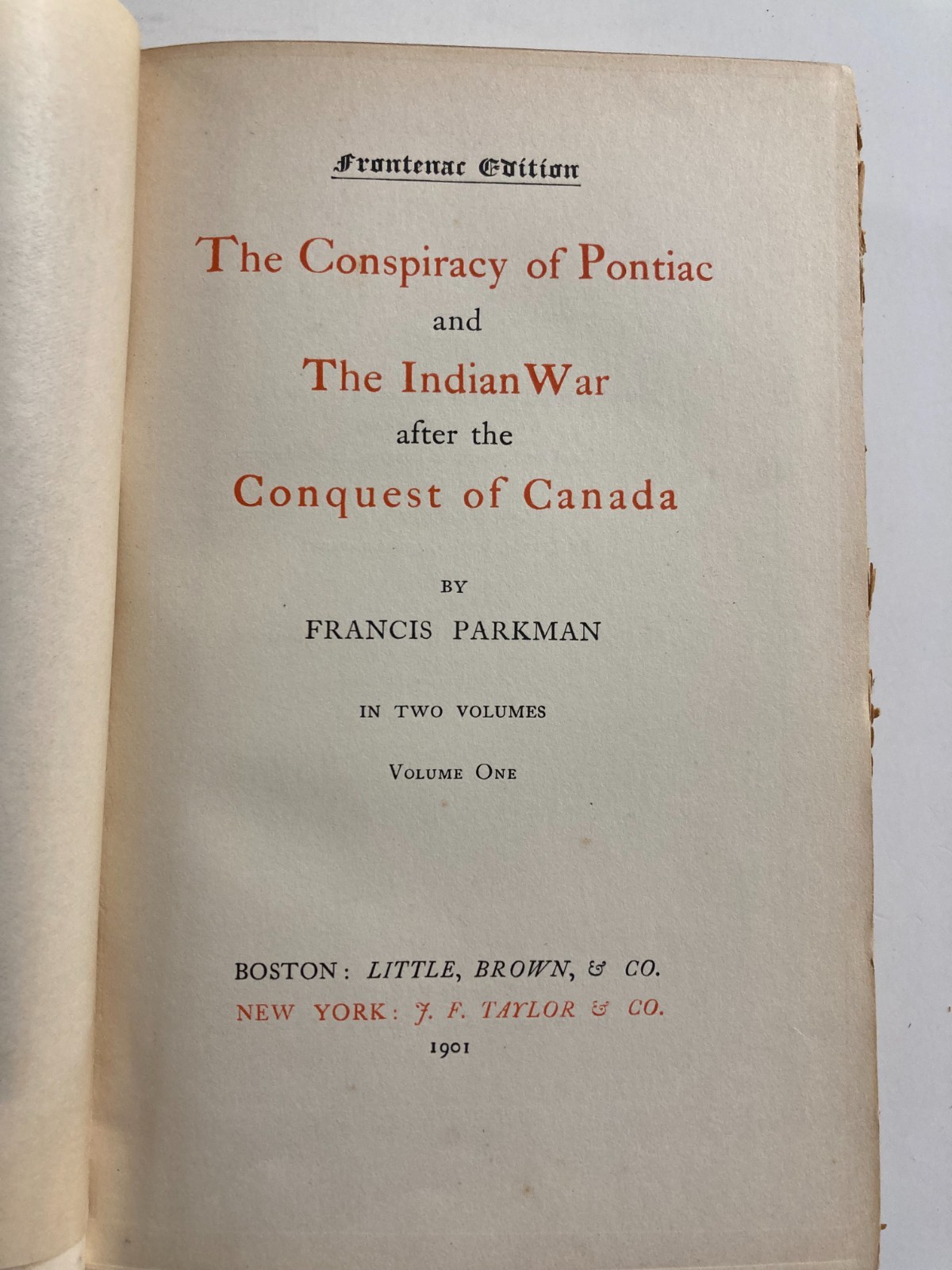 1901 The Conspiracy of Pontiac & Indian War by Francis Parkman Illustrated Map