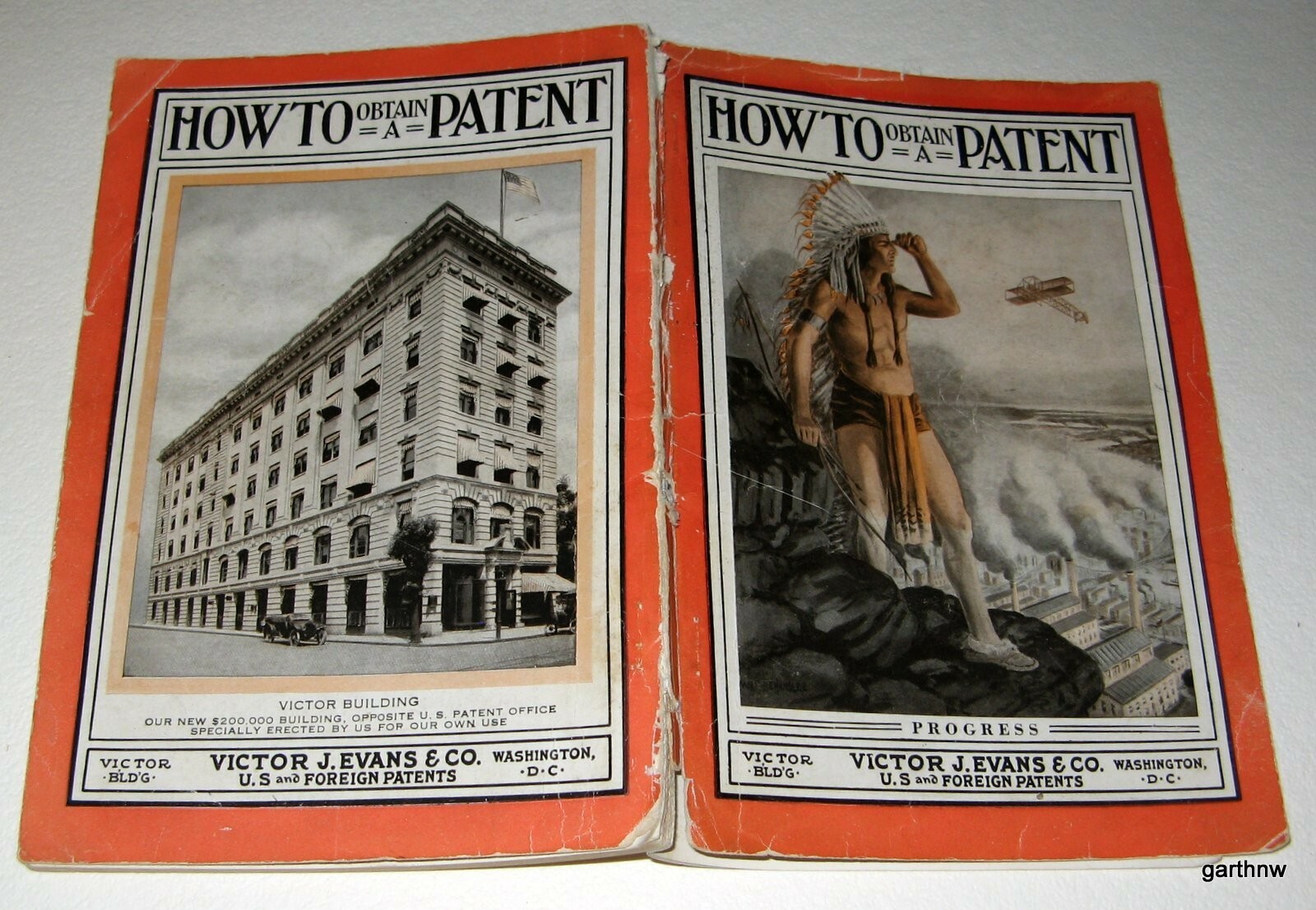 INVENTORS 1921 PICTORIAL BOOK HOW TO OBTAIN A PATENT * VICTOR J EVANS & CO