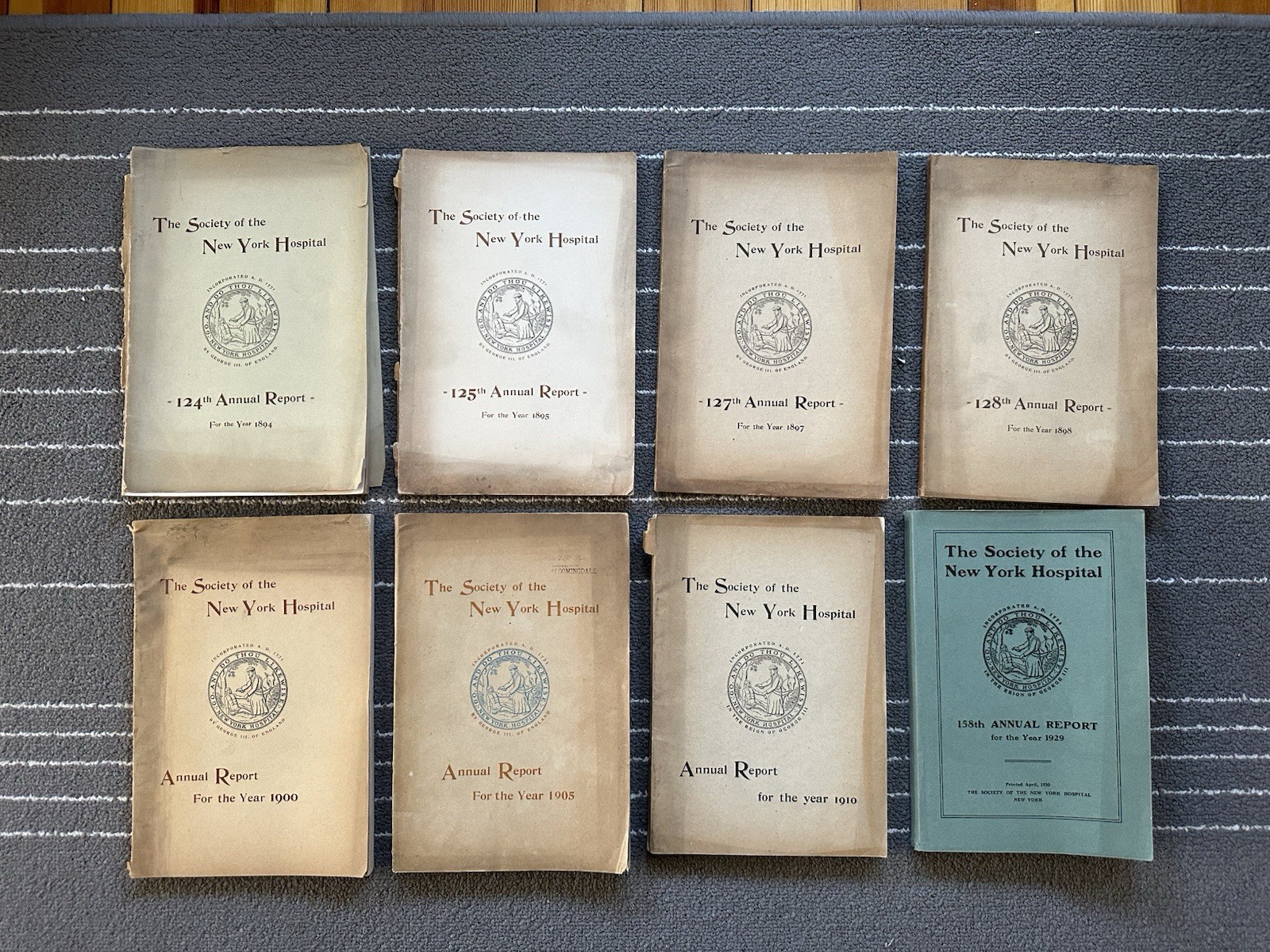 Society Of The New York Hospital / Bloomingdale Asylum Annual Reports NY Insane