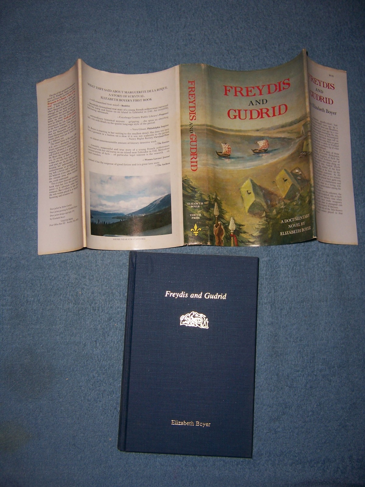 FREYDIS AND GUDRID by Elizabeth Boyer/1st Ed/Literature/Fiction/Drama/Signed