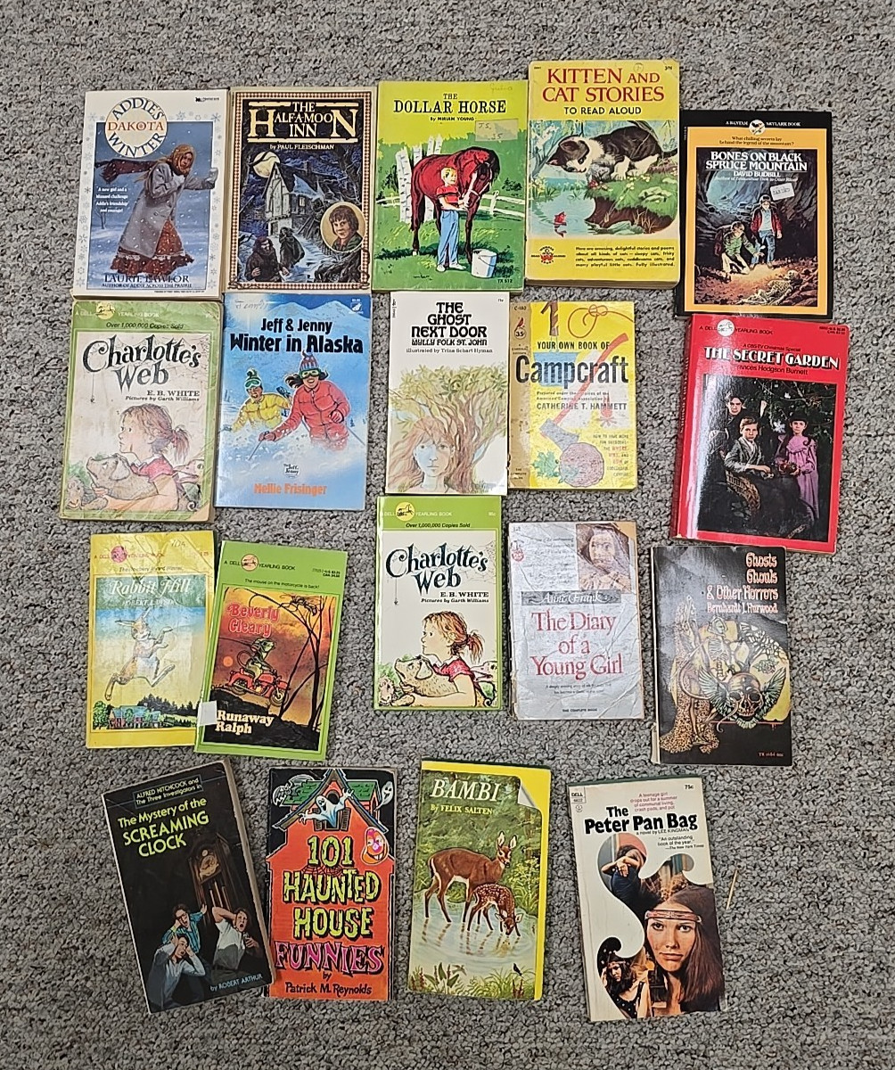 Lot of 19 Vintage Mixed Authors Horror Fiction Paperback Novel Children’s Books