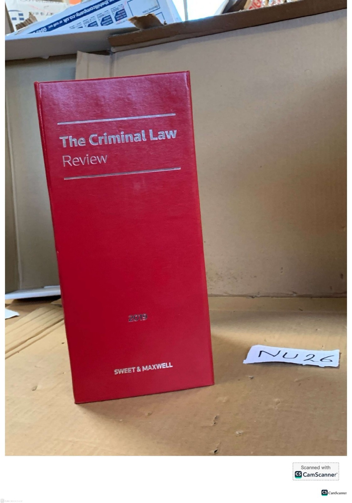 The Criminal Law Review 2019 Looseleaf Sweet and Maxwell