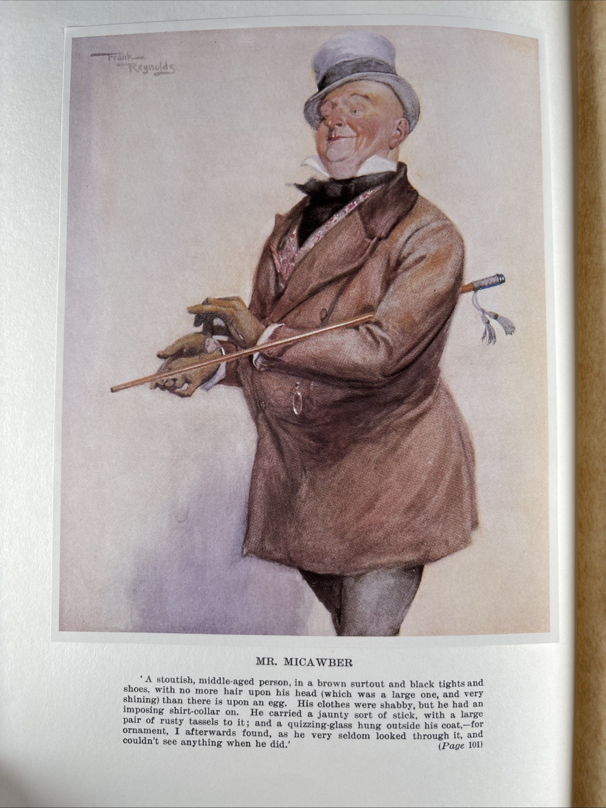 David Copperfield LEATHER Charles Dickens illust. Frank Reynolds blue limited