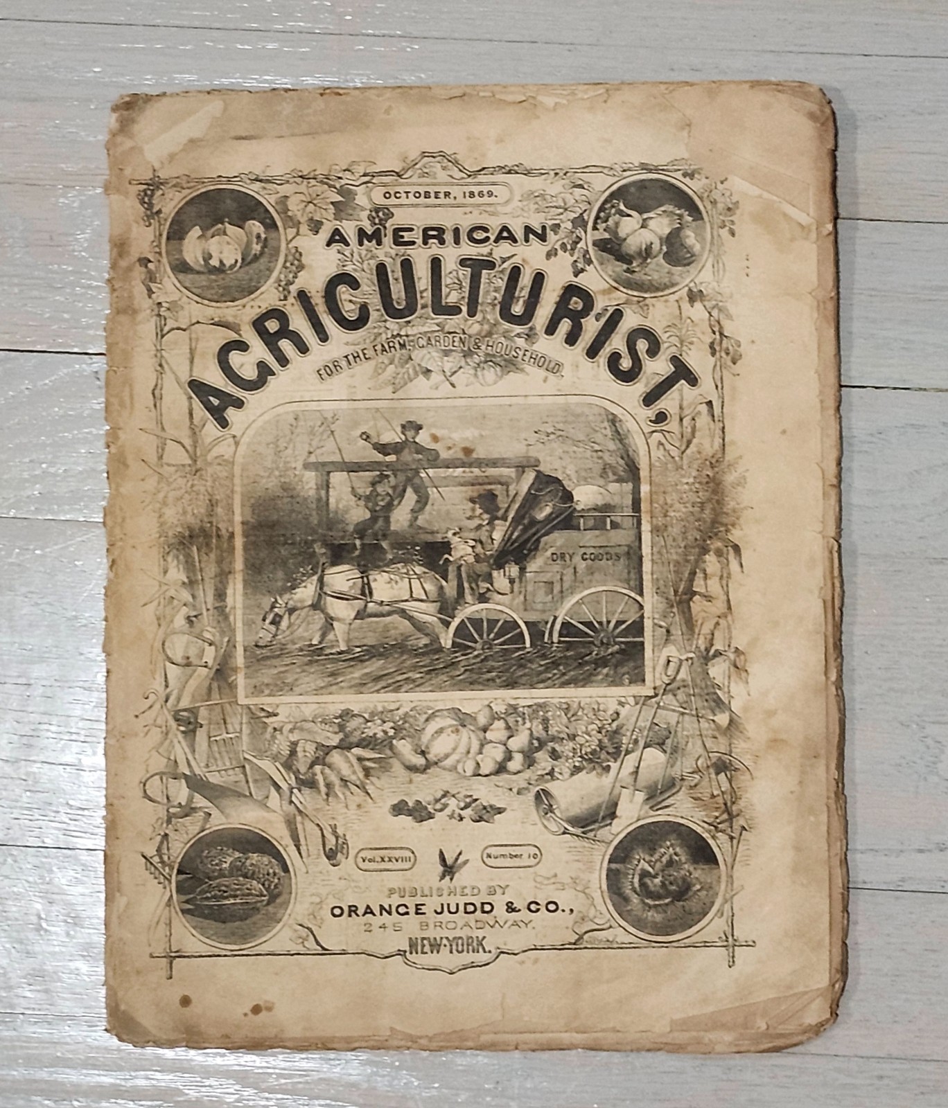 American Agriculturist 5 original newspapers dating 1870, 1869, 1870, 1876, 1871