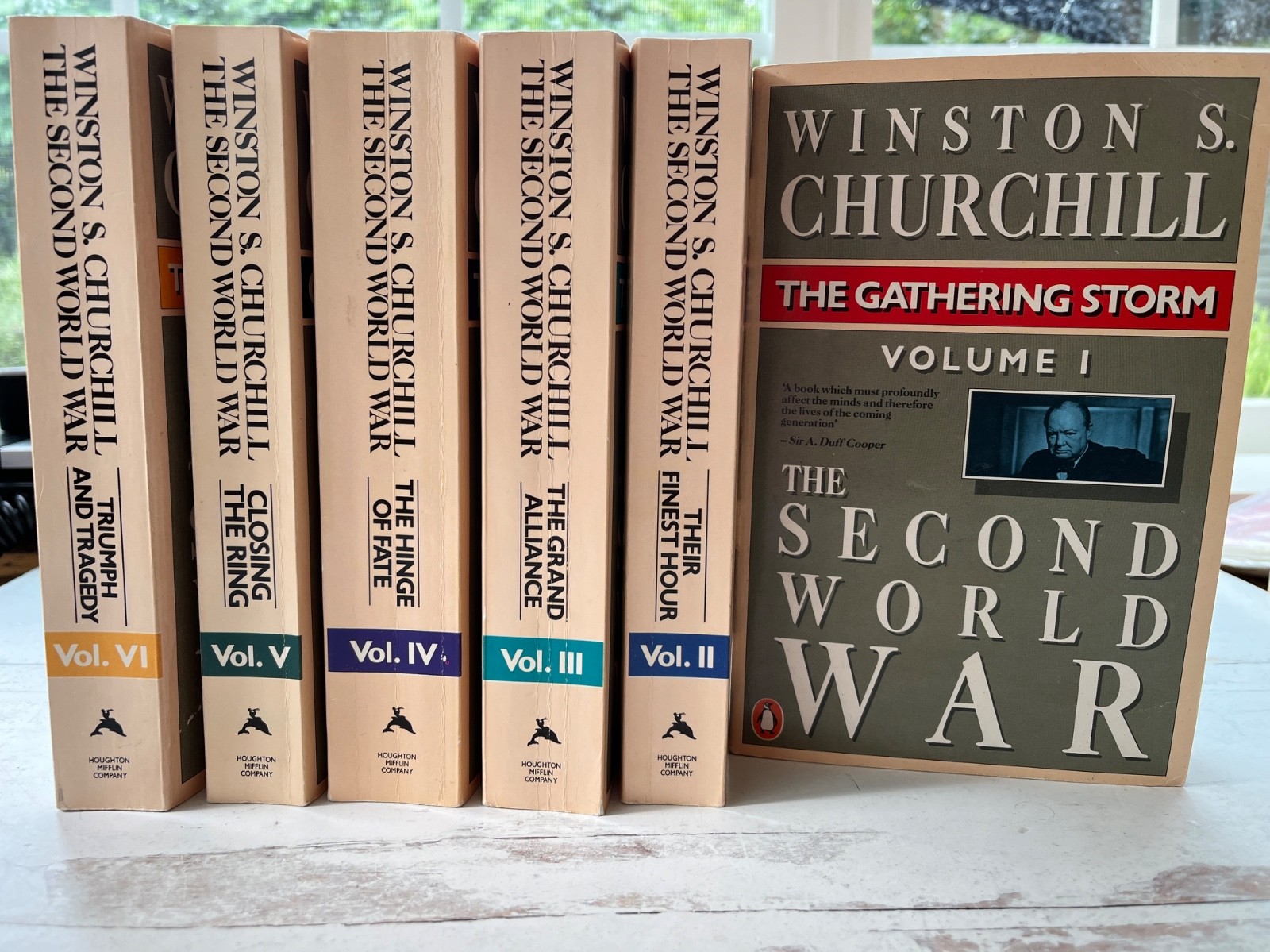 6 book set Winston Churchill The Second World War trade paperbacks 1980’s